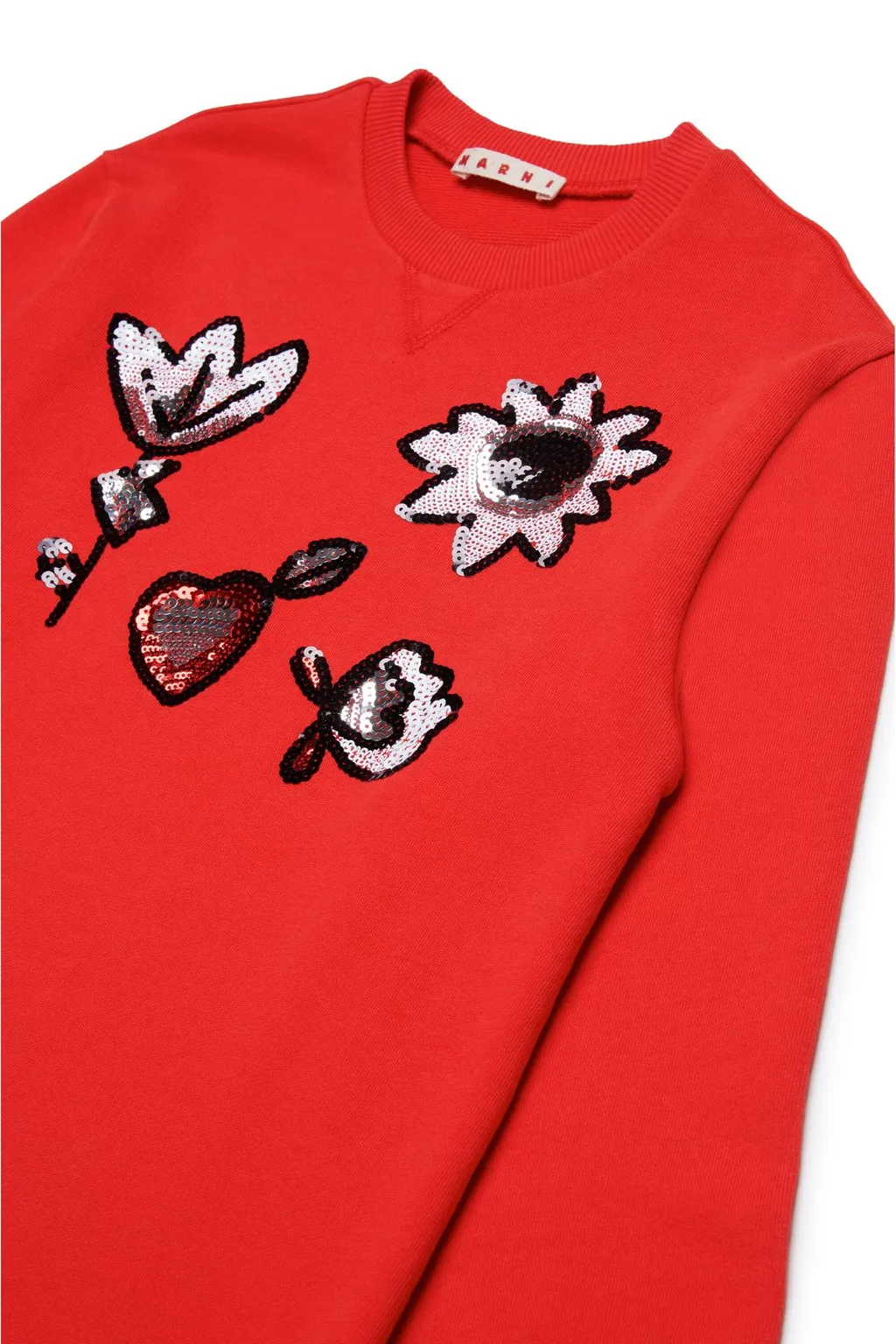 Marni Kids Sequin Embroidered Crewneck Sweatshirt Dress