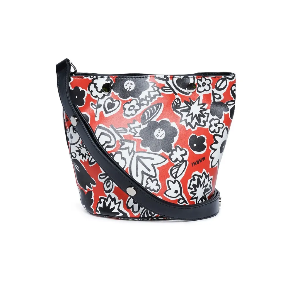 Marni Kids All-Over Printed Top Handle Bag