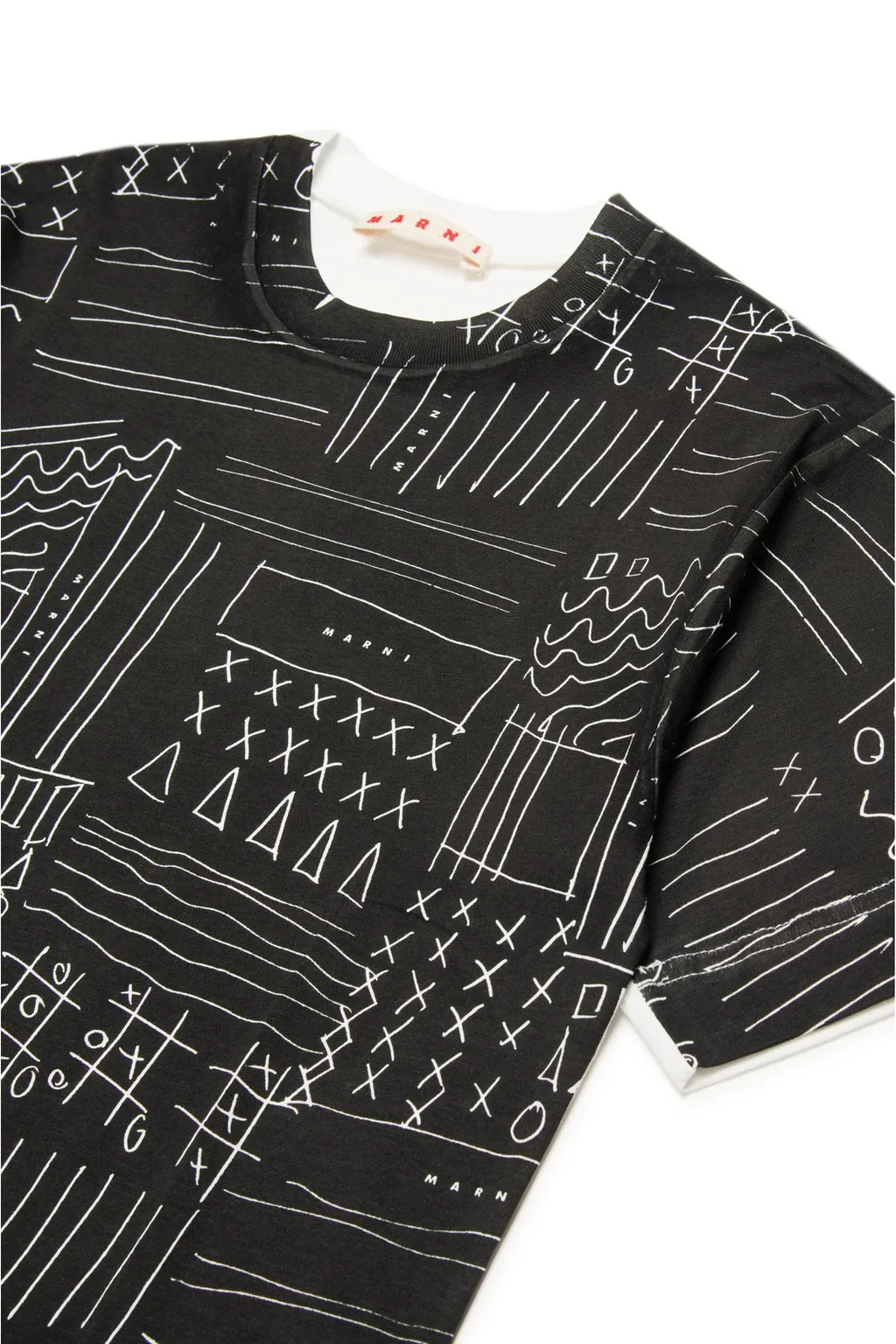 Marni Kids Two-Tone Crewneck T-Shirt
