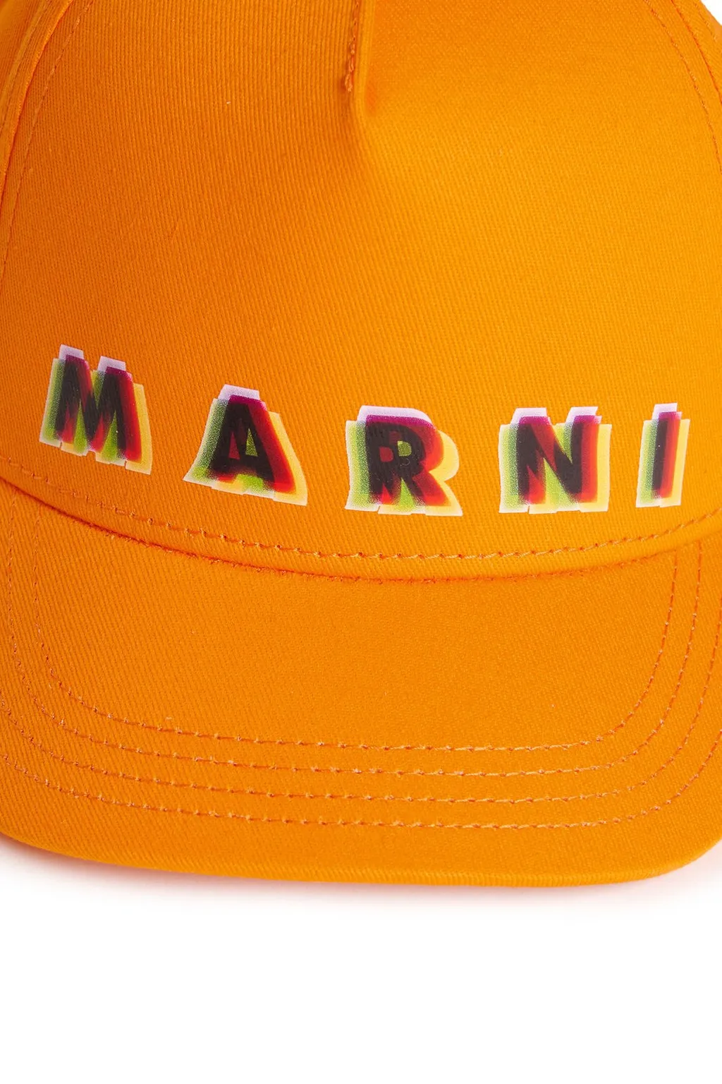 Marni Kids Logo Printed Baseball Cap