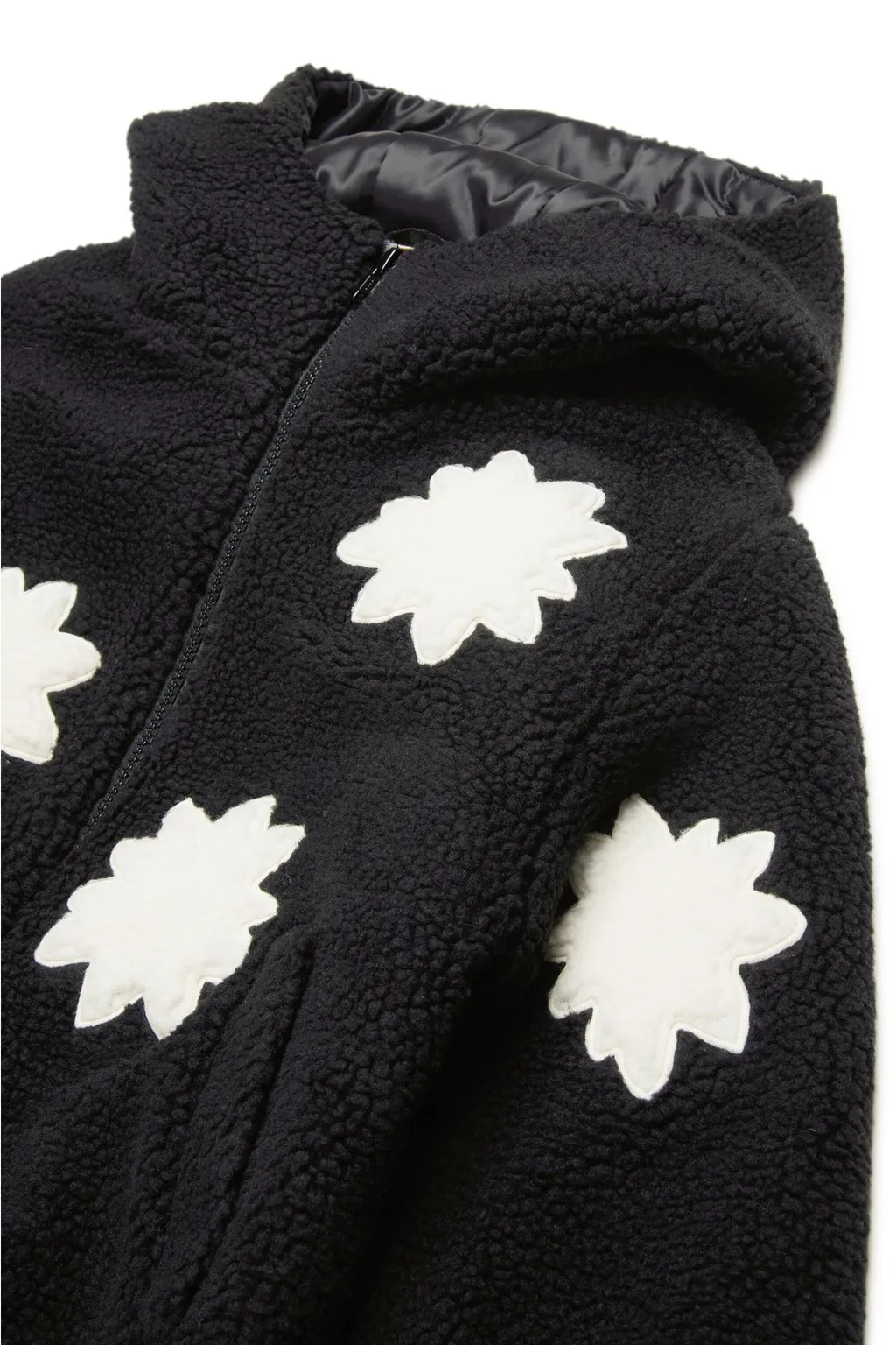 Marni Kids Floral Appliqué Hooded Jacket