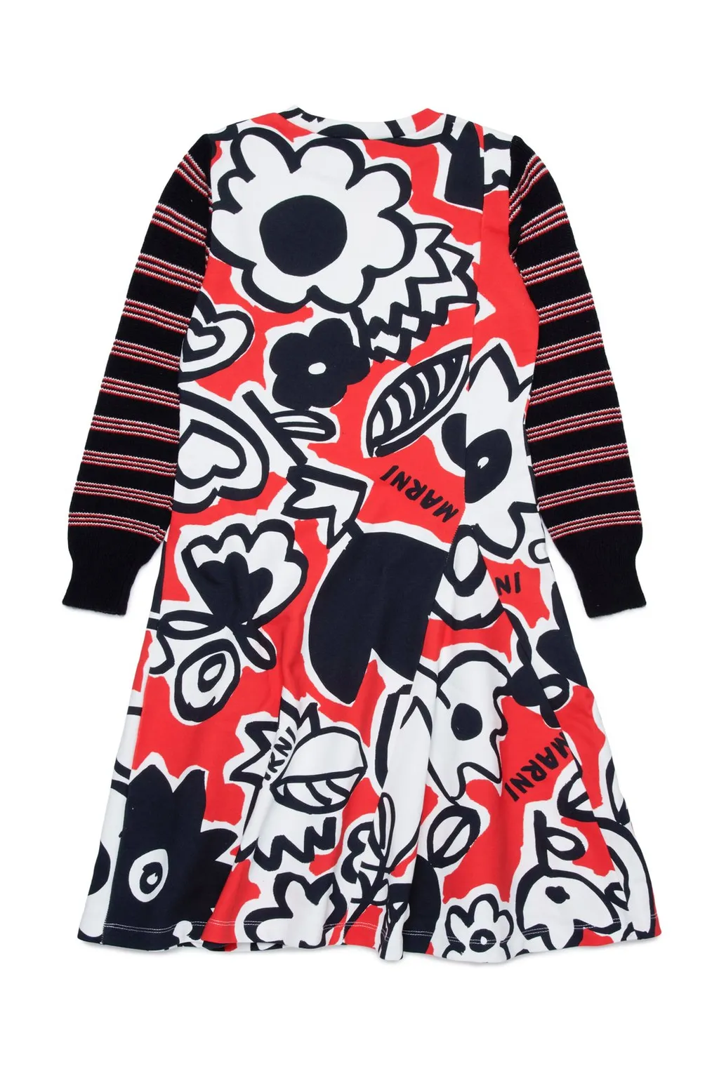 Marni Kids Logo-Printed Long-Sleeved Dress