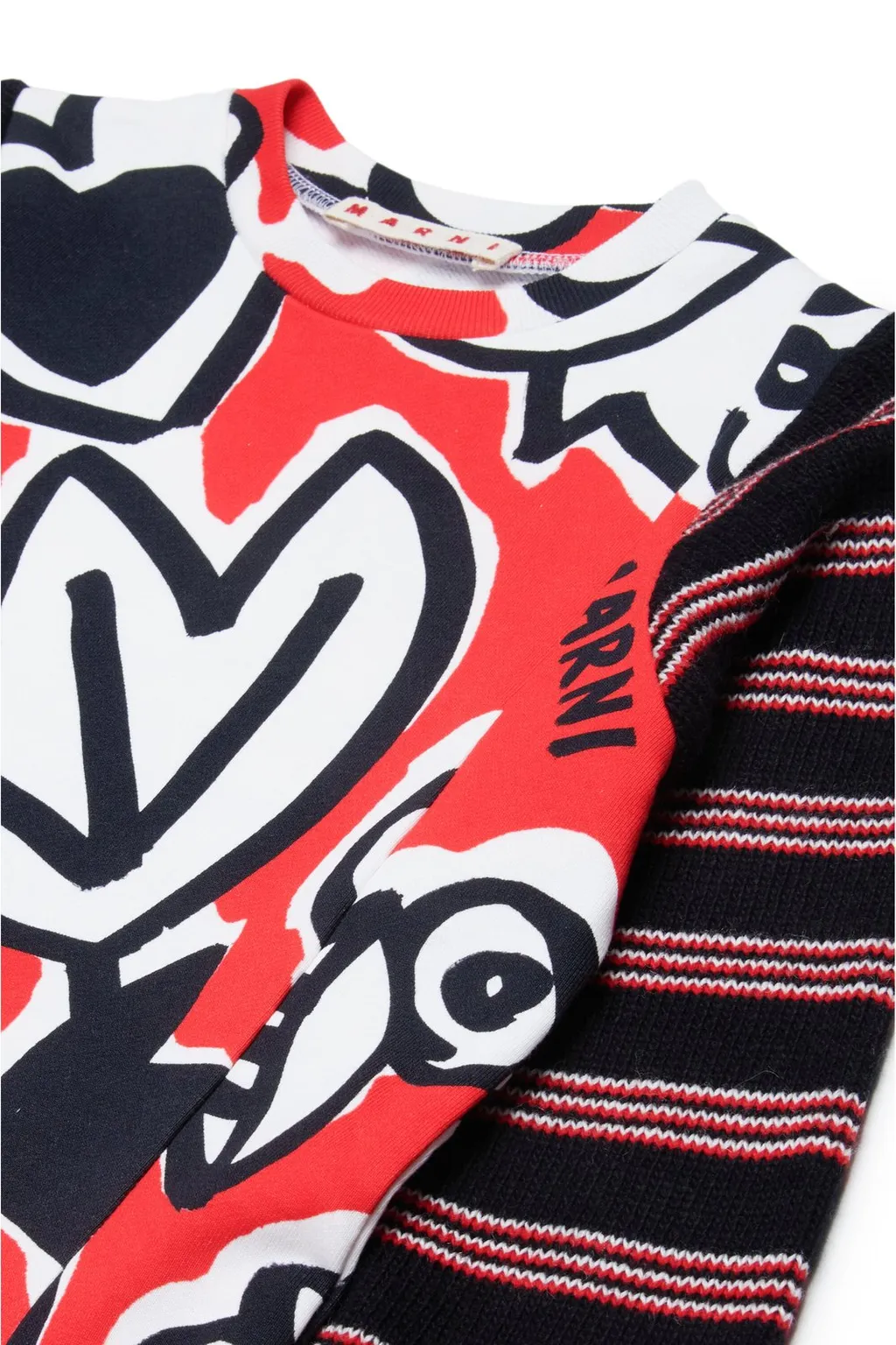Marni Kids Logo-Printed Long-Sleeved Dress