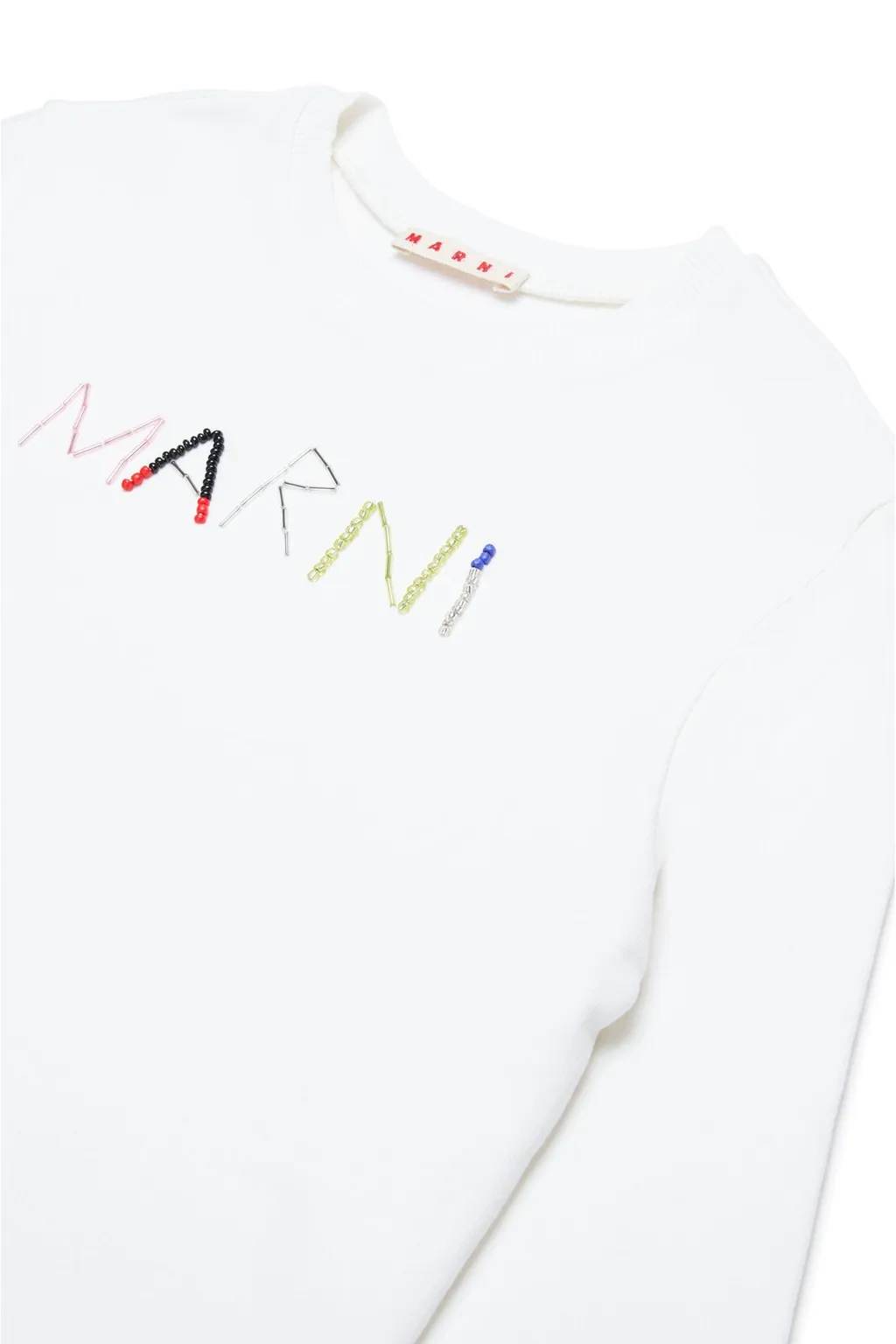 Marni Kids Logo-Beaded Crewneck Sweatshirt