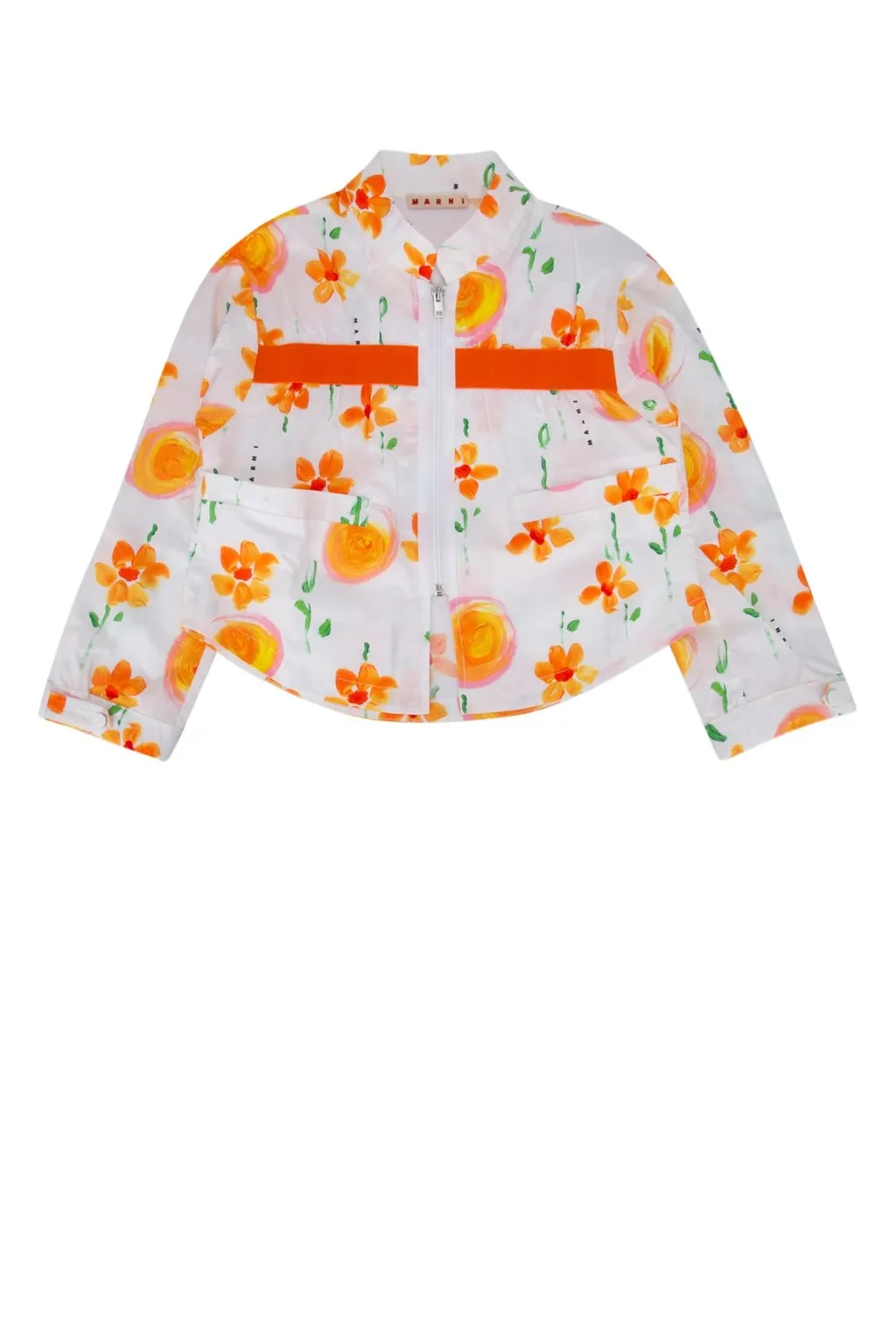 Marni Kids Sunny Day Floral-Printed Zipped Poplin Jacket