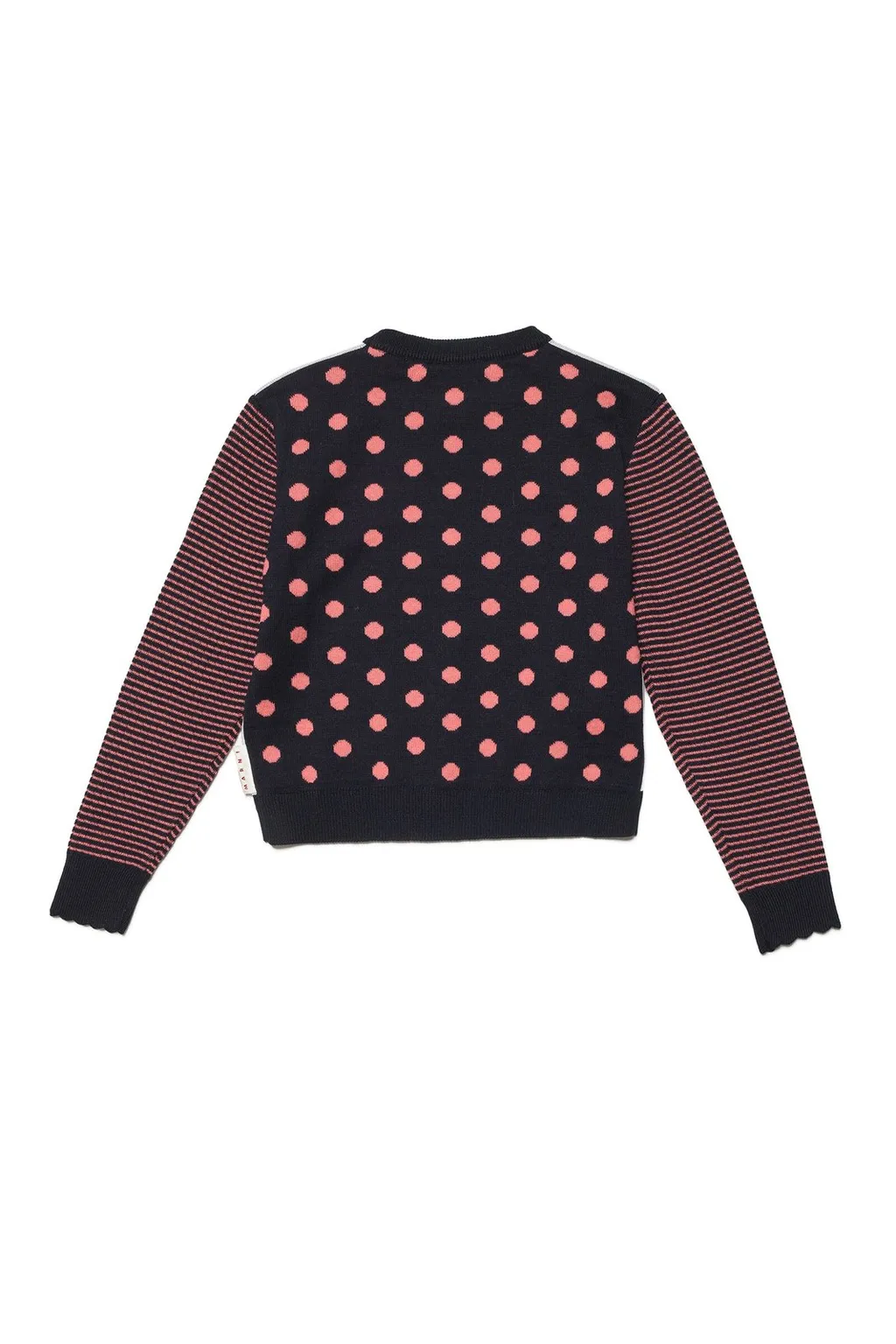 Marni Kids Polka Dot Printed Crewneck Knitted Top