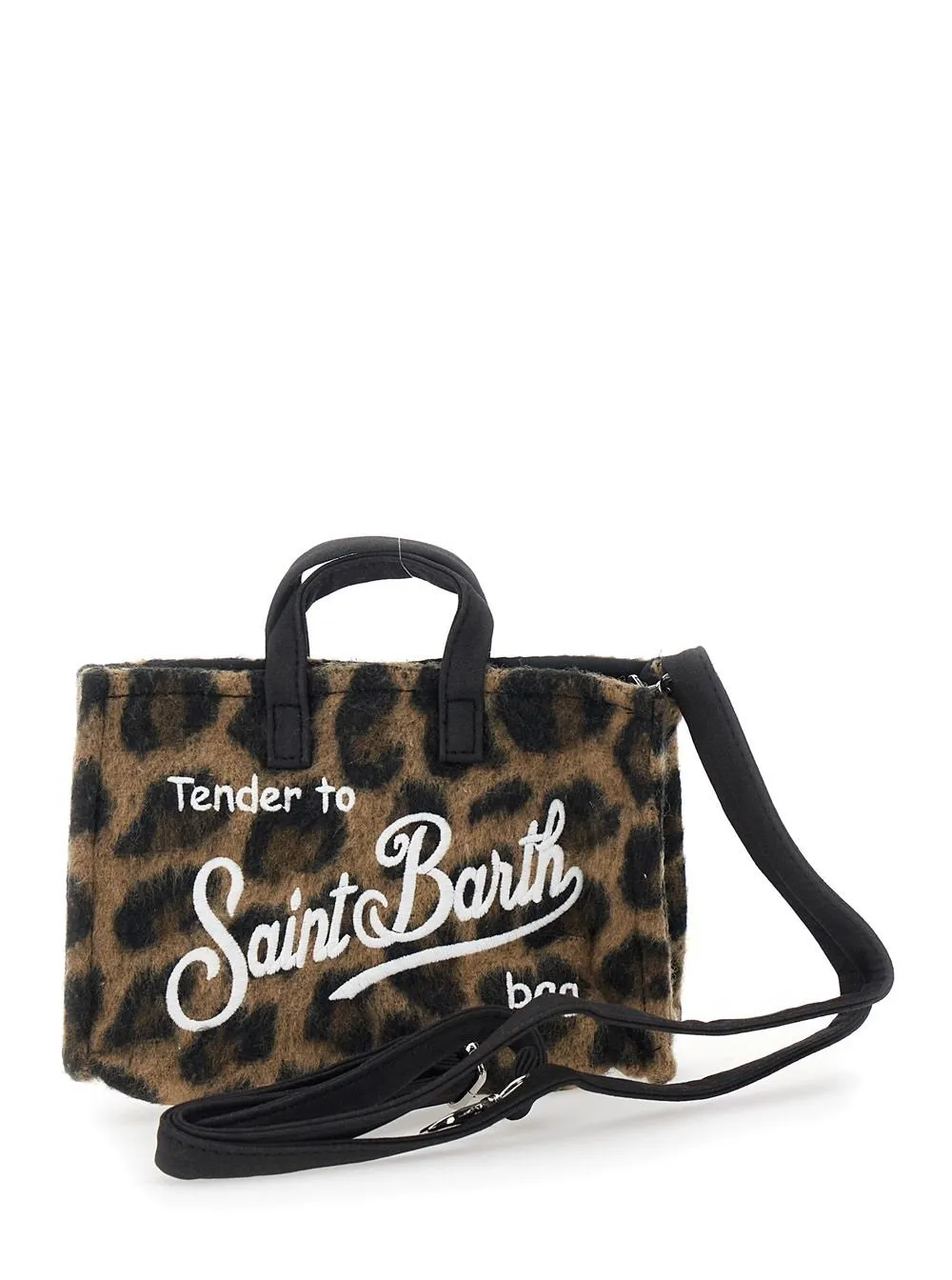 Mc2 Saint Barth Kids Leopard Faux Fur Crossbody Bag
