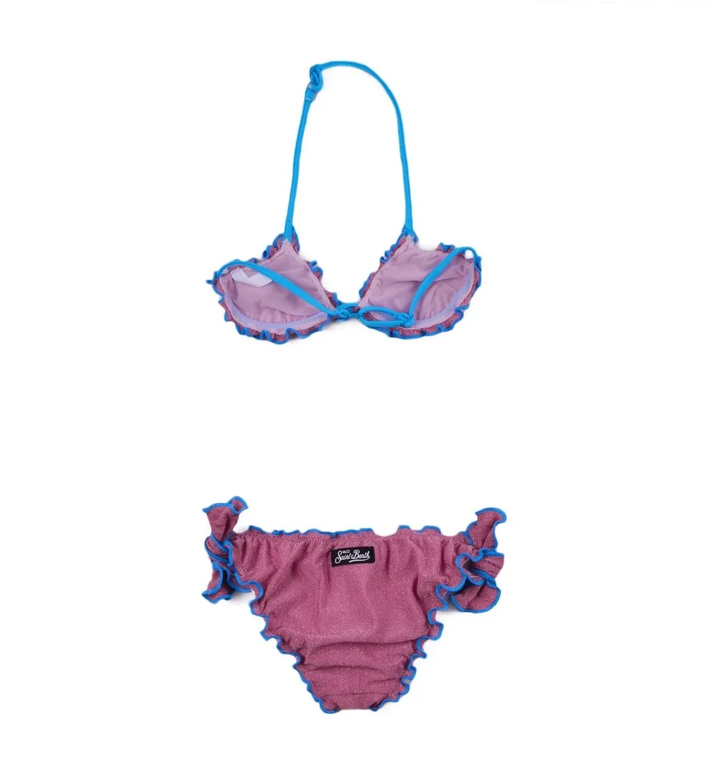 Mc2 Saint Barth Kids Side Knot Detailed Bikini Set