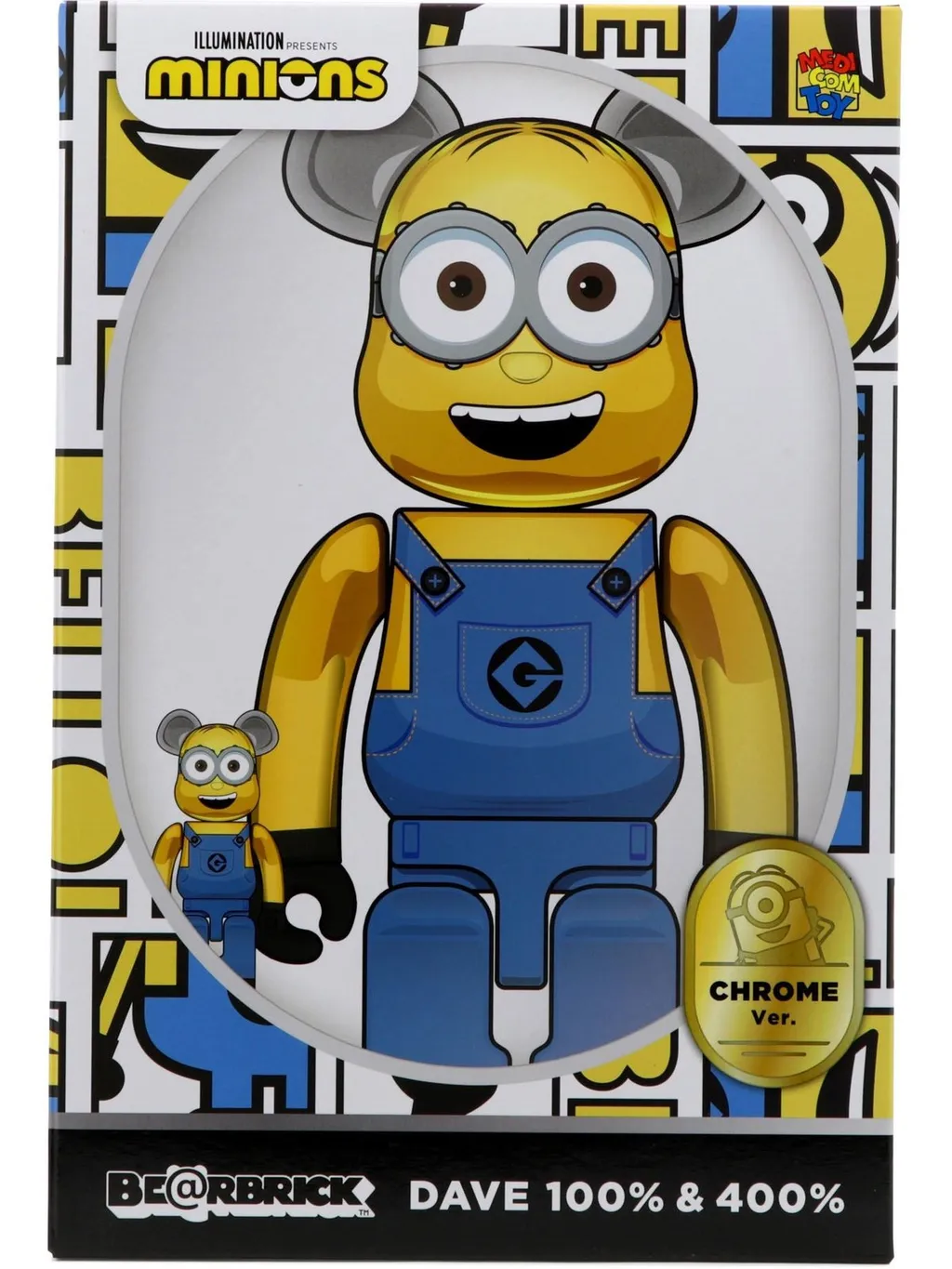 Medicom Toy Be@Rbrick Dave Chrome Toy