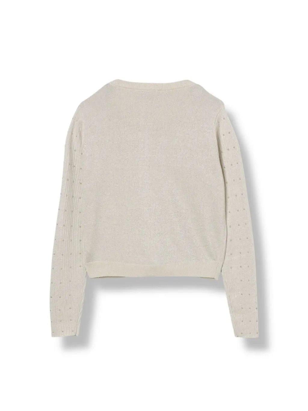 Michael Kors Kid Beaded Button-Embellished Cardigan