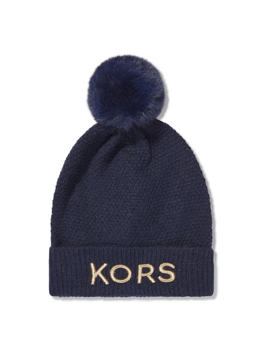 Michael Kors Kids Logo Embroidered Pompom Detailed Knitted Beanie