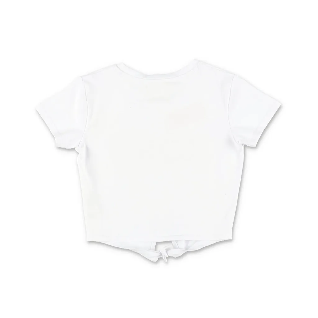 Michael Kors Kids Logo Printed Cropped T-Shirt