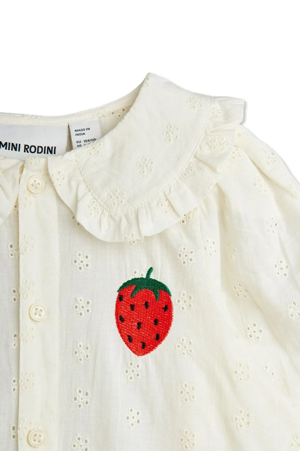Mini Rodini Strawberry Schiffli Blouse