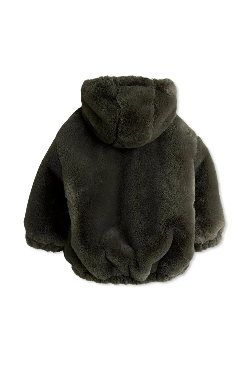 Mini Rodini Ritzratz Patch Faux Fur Jacket