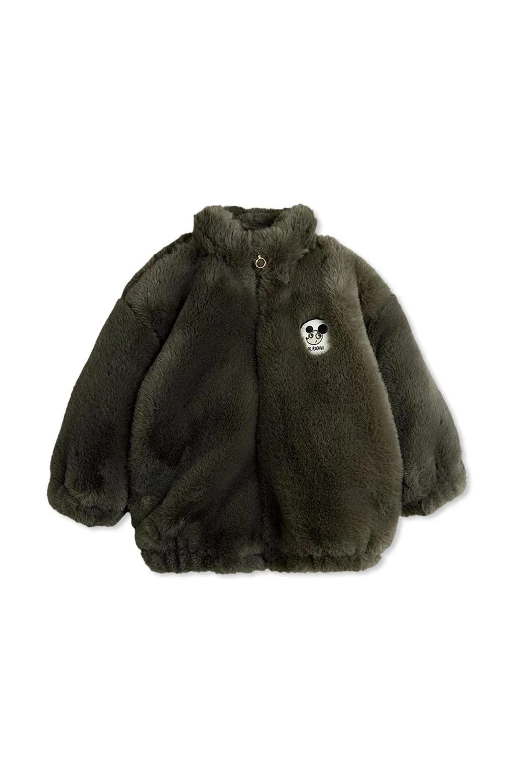 Mini Rodini Ritzratz Patch Faux Fur Jacket