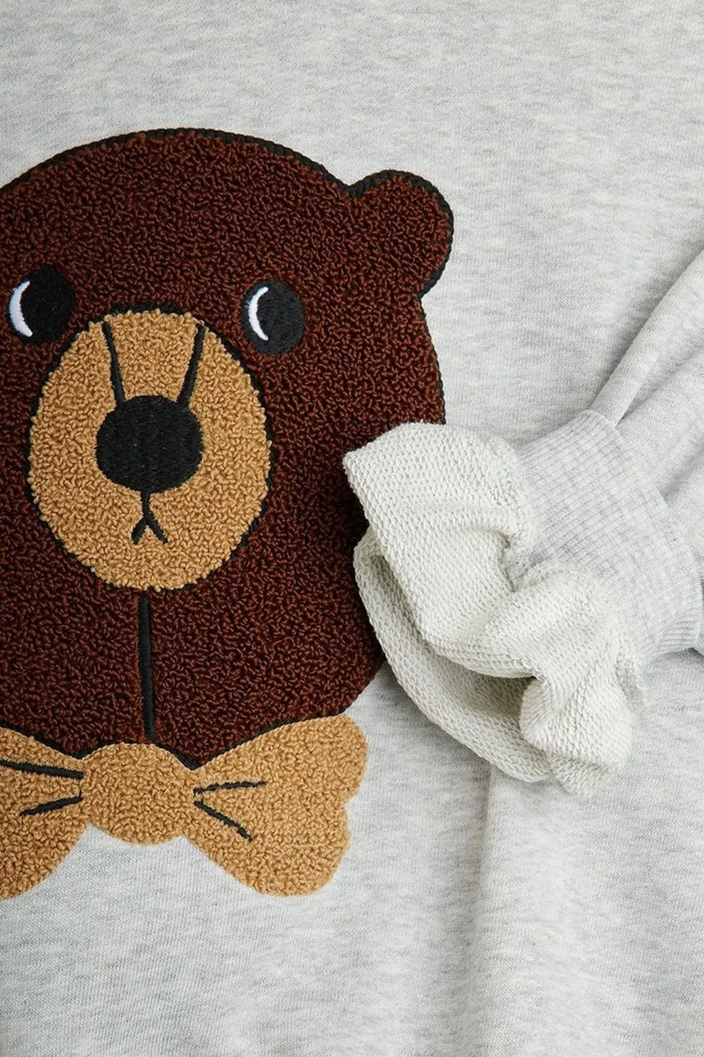 Mini Rodini Bear Embroidered Crewneck Sweatshirt