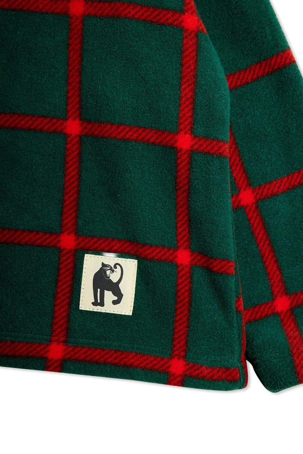 Mini Rodini Plaid Fleece Long Sleeve Top
