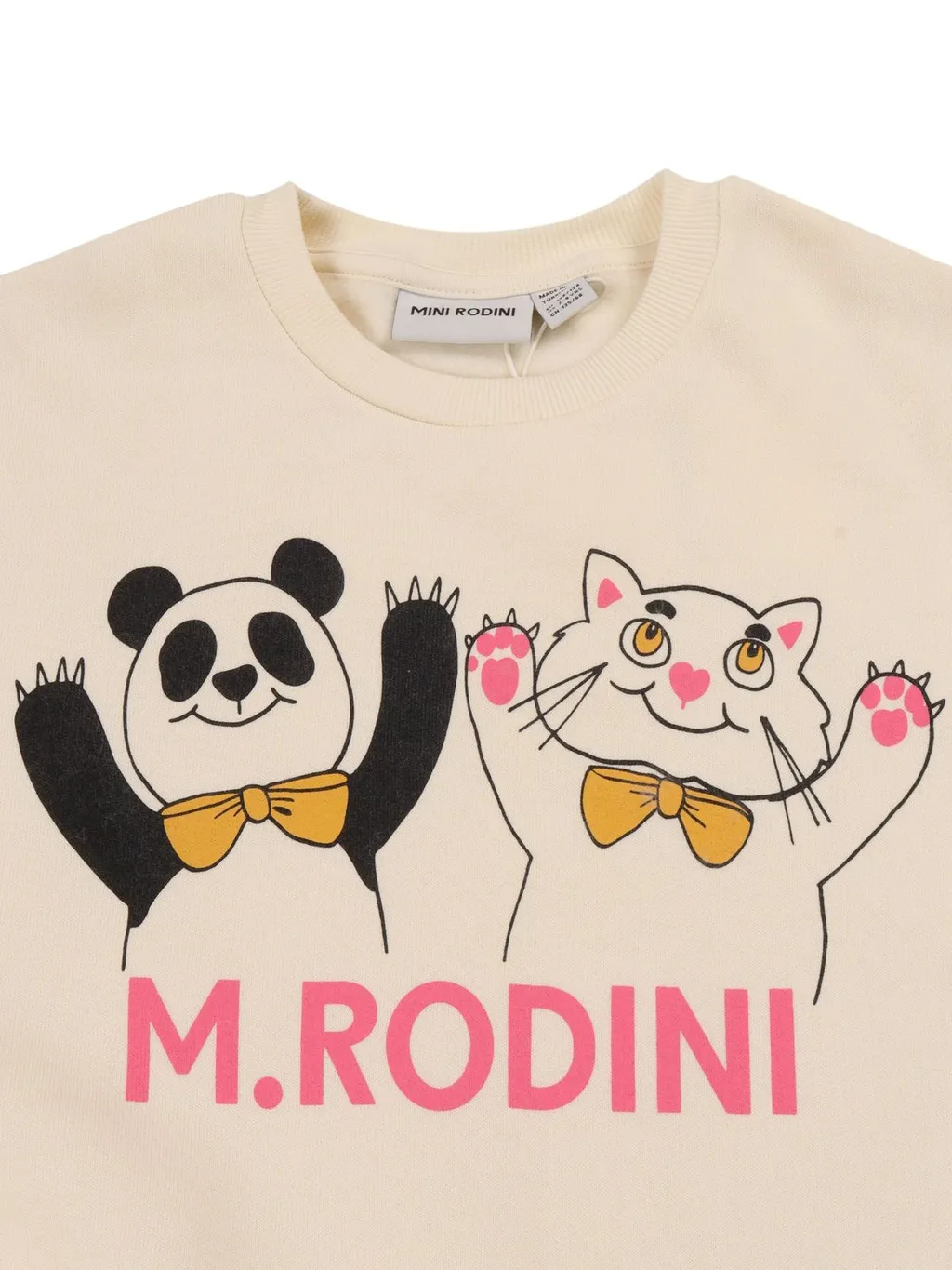 Mini Rodini Panda Cat Printed Crewneck Sweatshirt