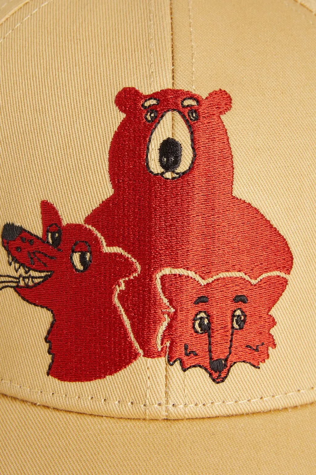 Mini Rodini Animal-Embroidered Cyrved Peak Baseball Cap