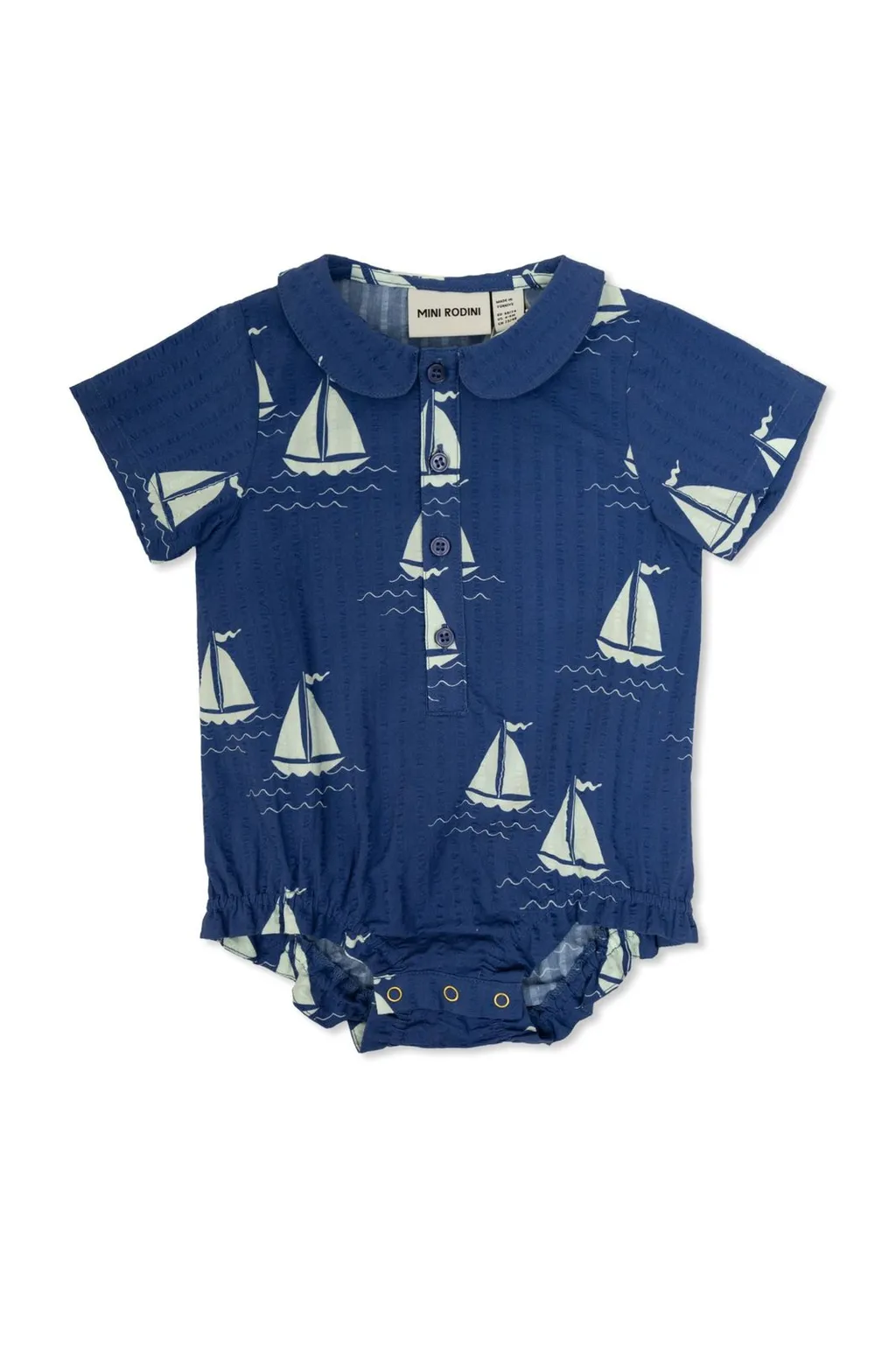 Mini Rodini Sailing Boats Woven Bodysuit