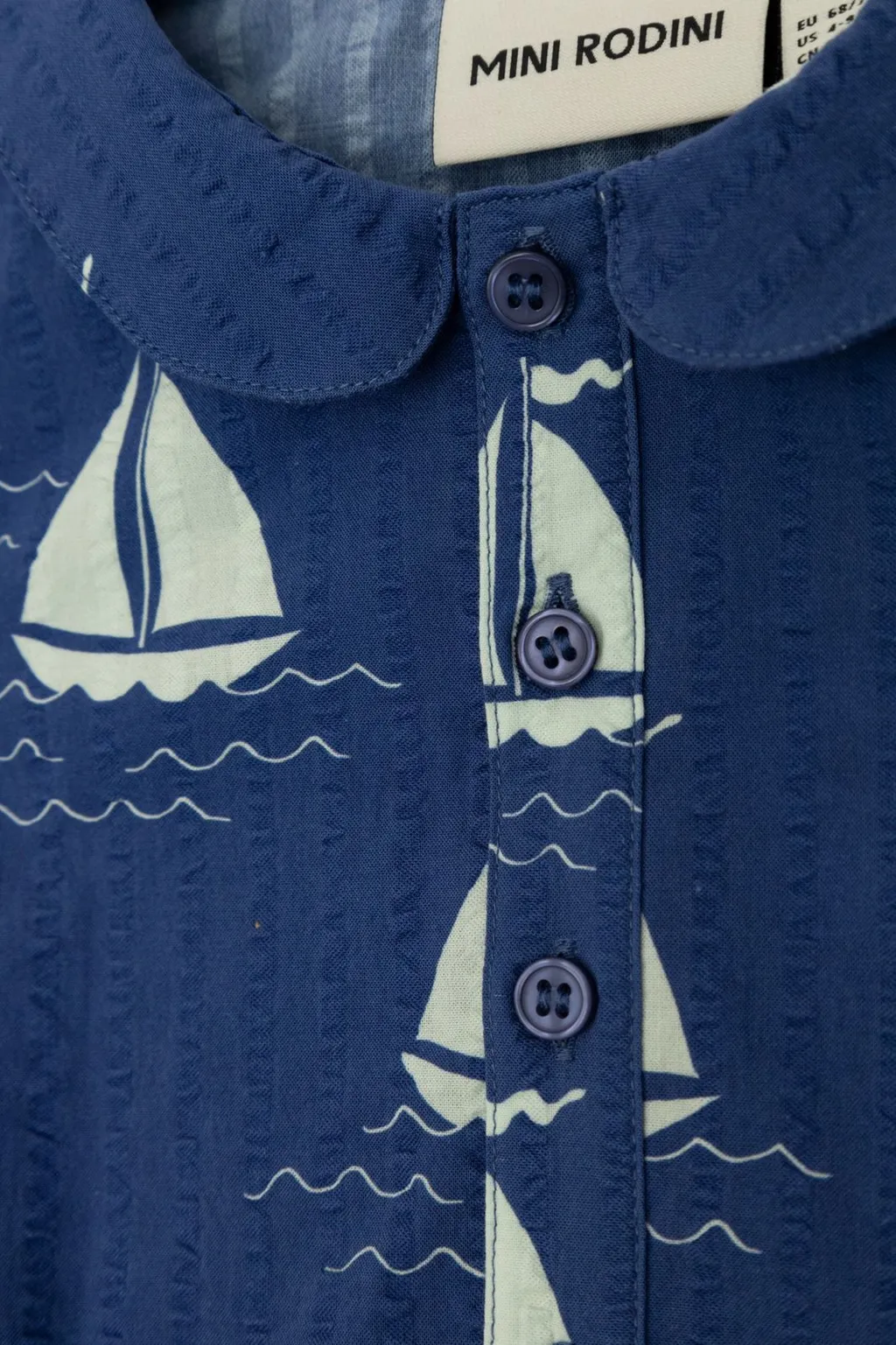 Mini Rodini Sailing Boats Woven Bodysuit