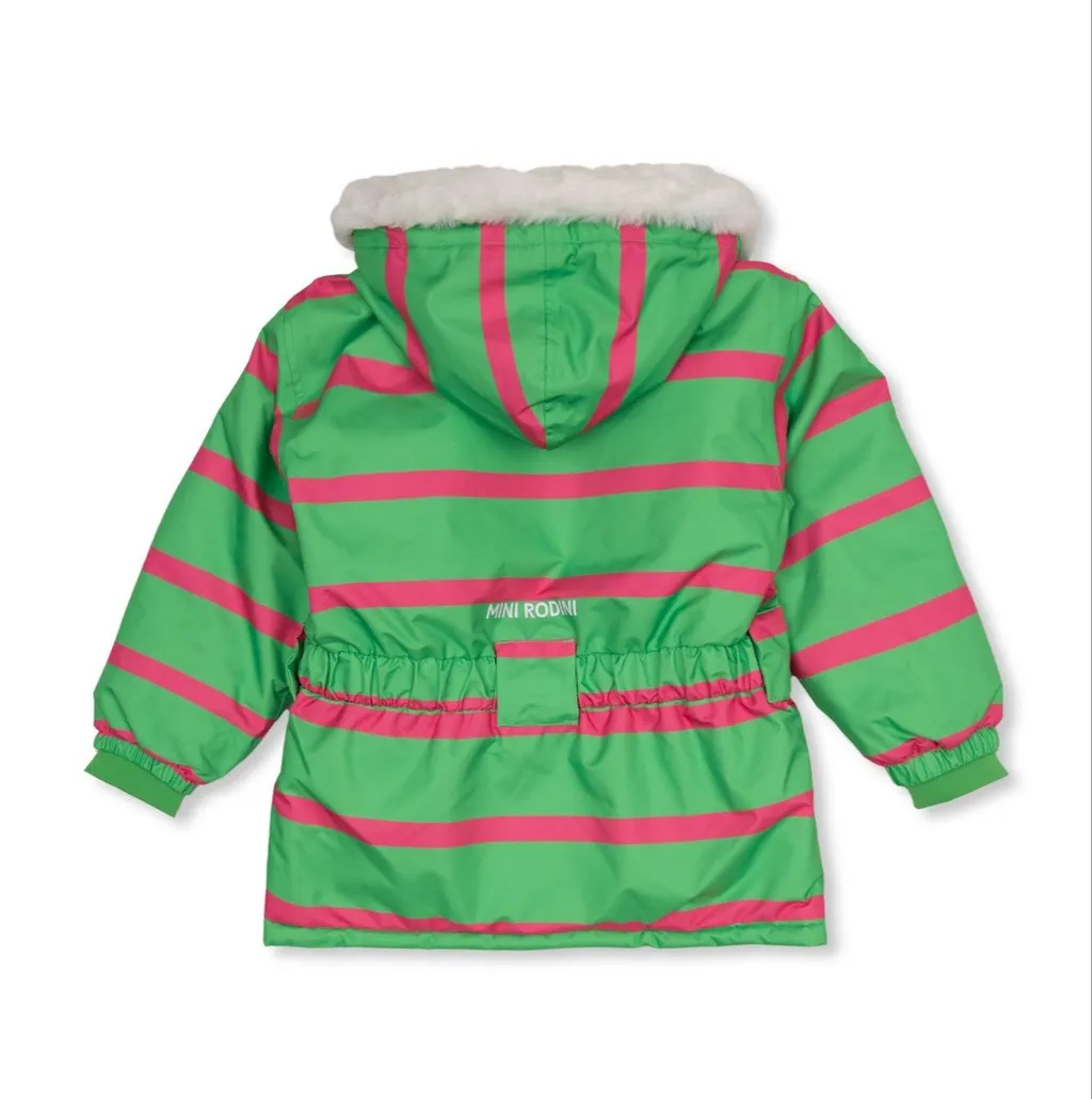 Mini Rodini Zip-Up Striped Raincoat