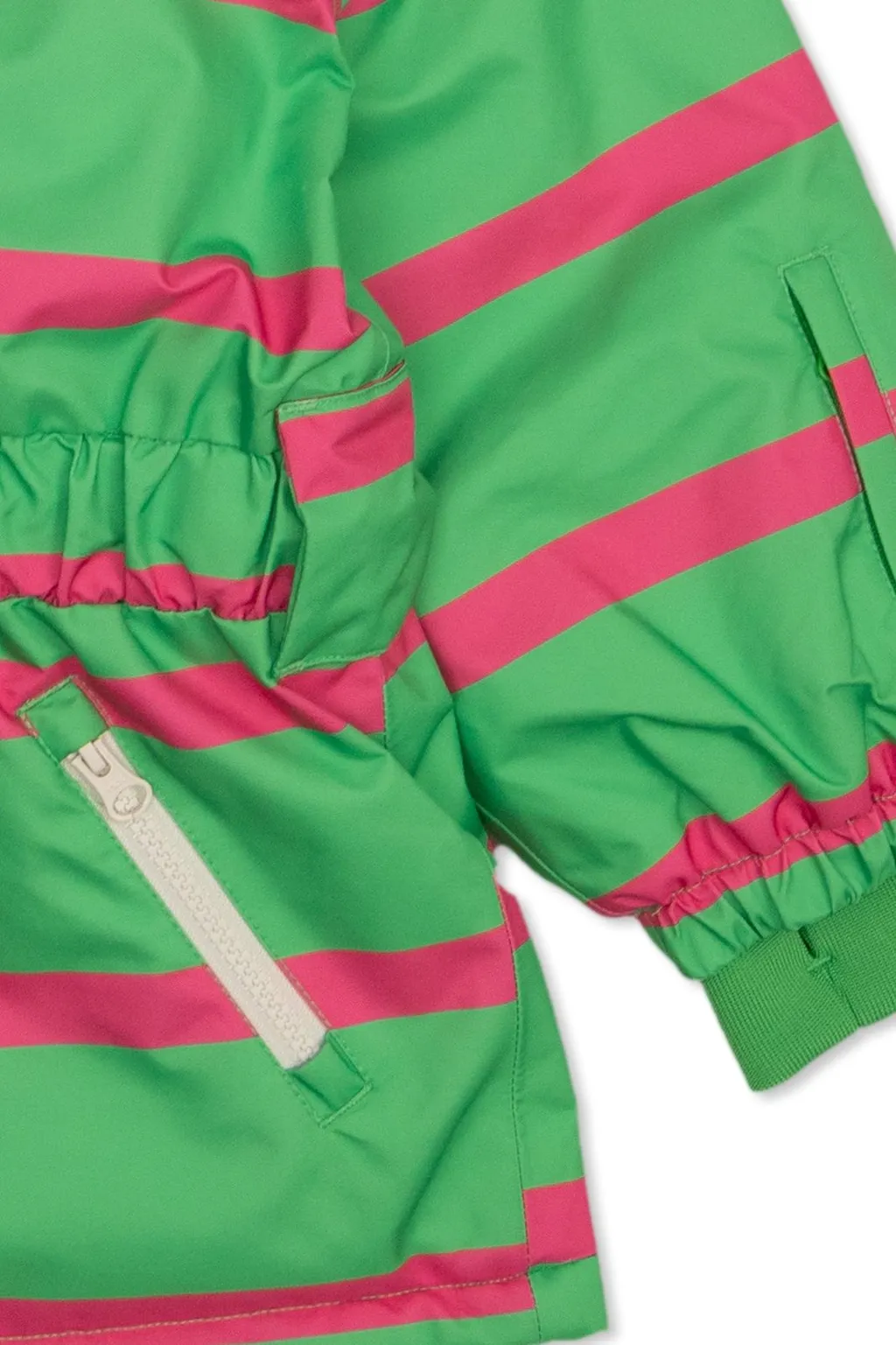 Mini Rodini Zip-Up Striped Raincoat