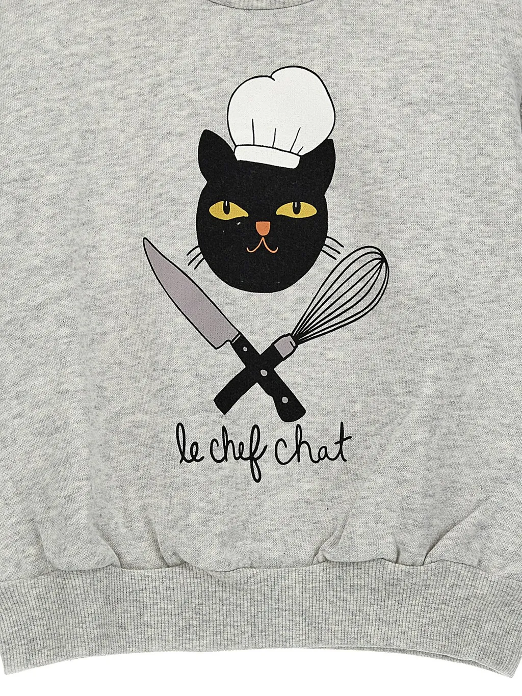 Mini Rodini Chef Cat Printed Crewneck Sweatshirt