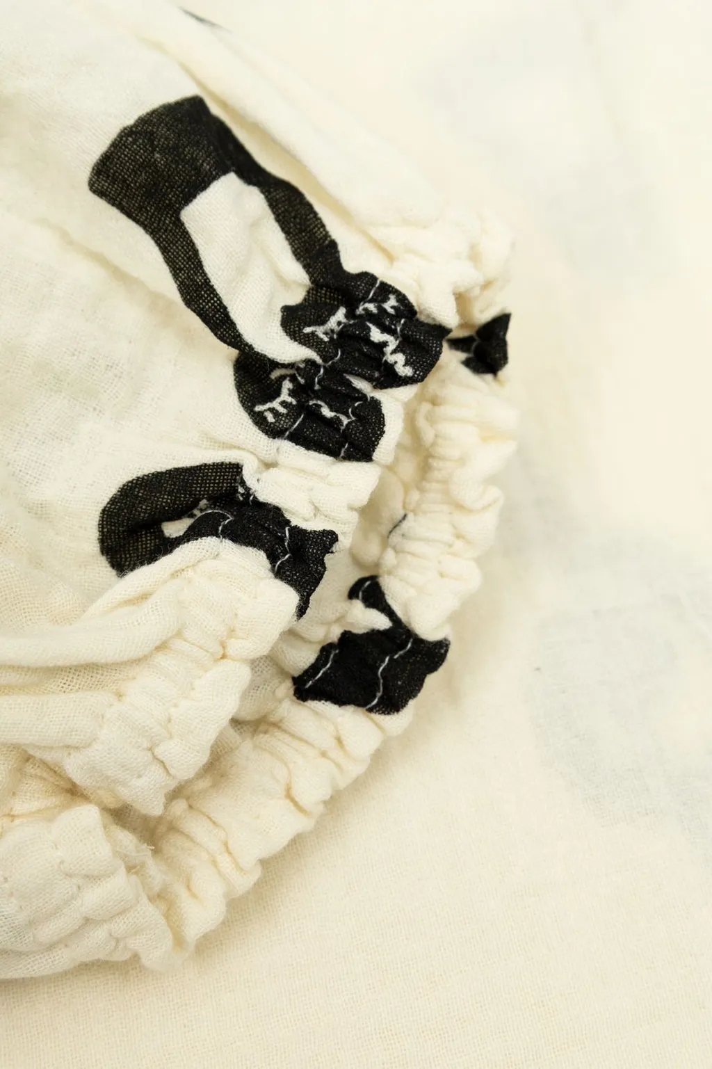 Mini Rodini Note Muslin Puff Blouse