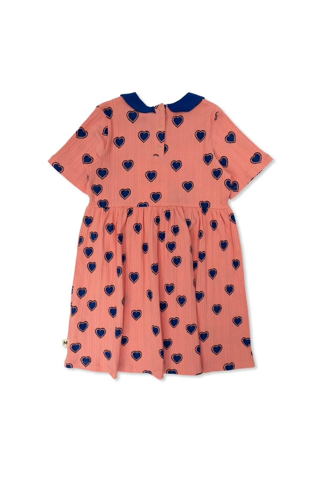 Mini Rodini Outlined Hearts Short Sleeved Dress