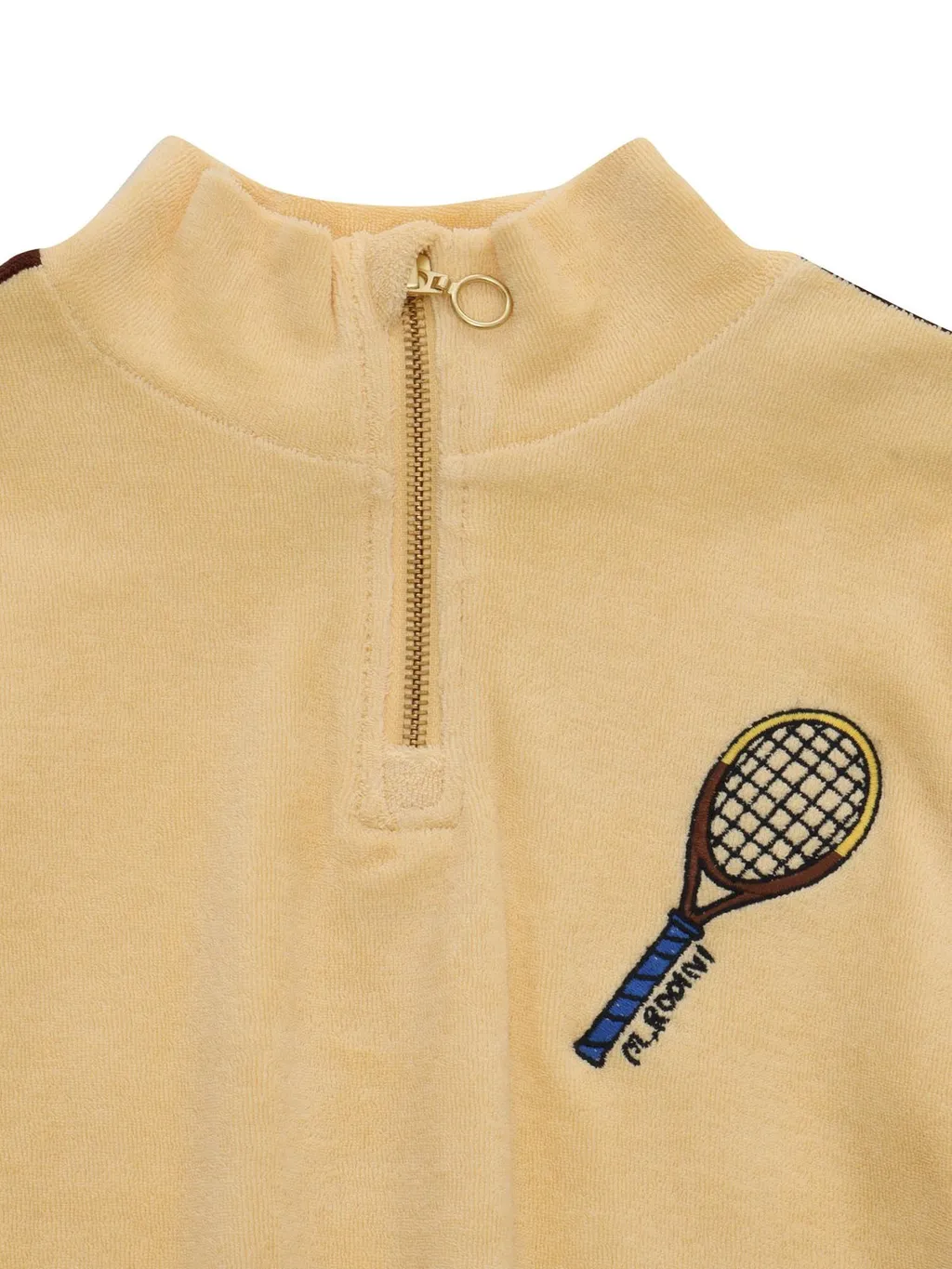 Mini Rodini Tennis Embroidered Half-Zipped Sweatshirt