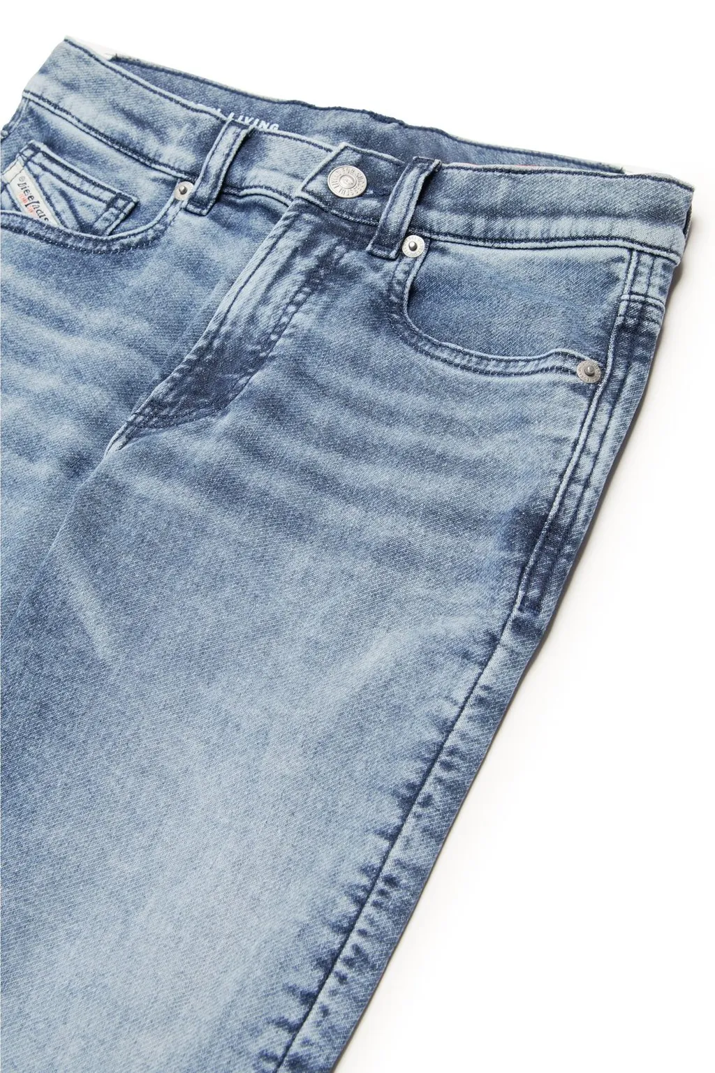 Diesel Kids Mid-Waisted Straight-Leg Jeans