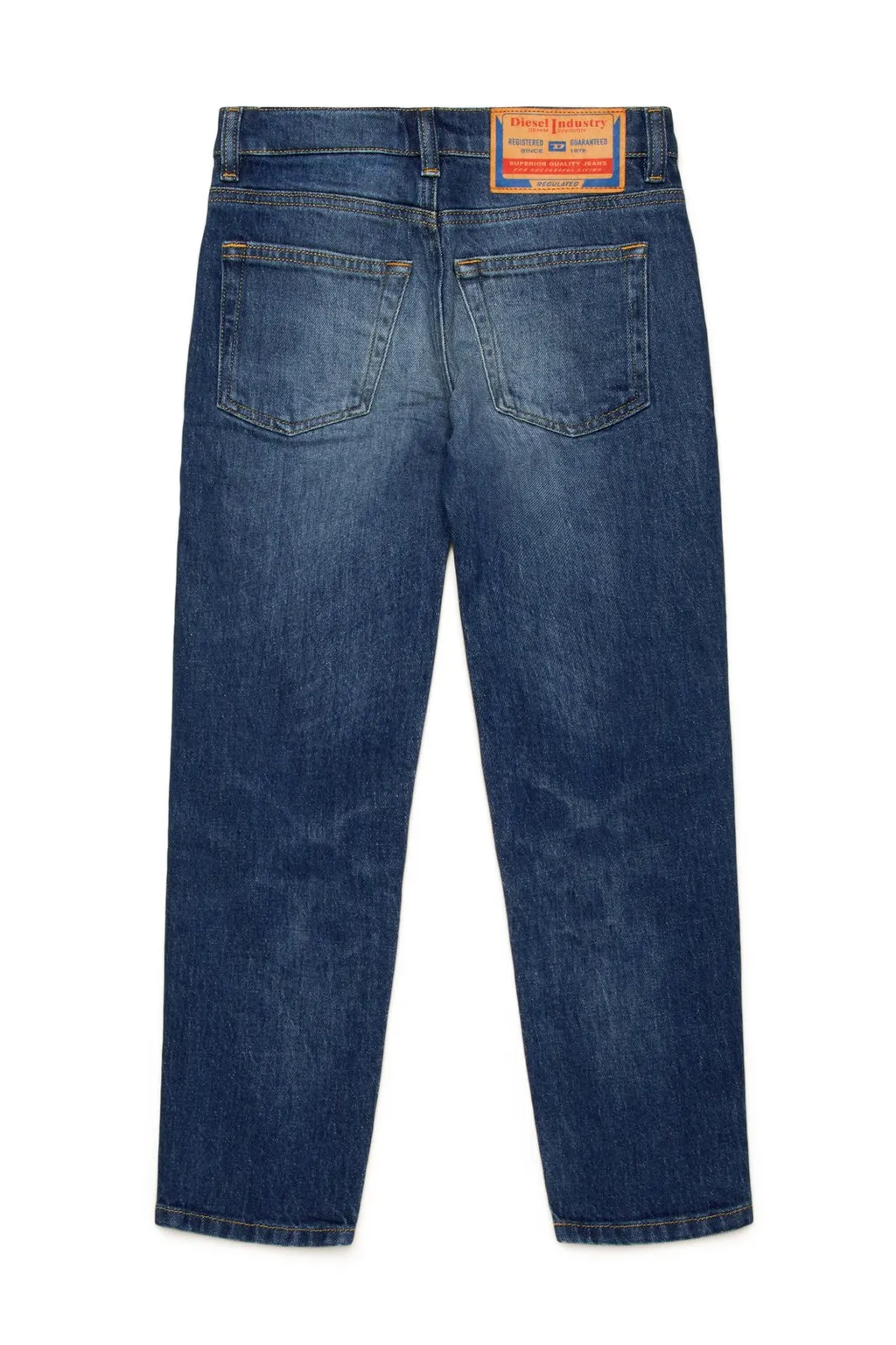 Diesel Kids Logo Embroidered Patch Distressed Jeans