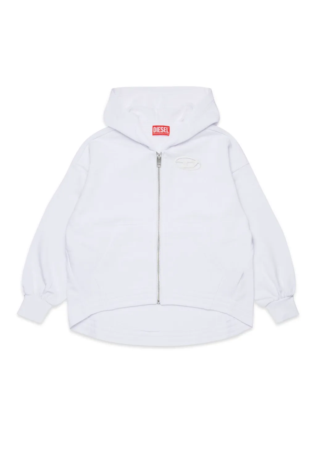 Diesel Kids Oval-D Embroidered Zipped Hoodie