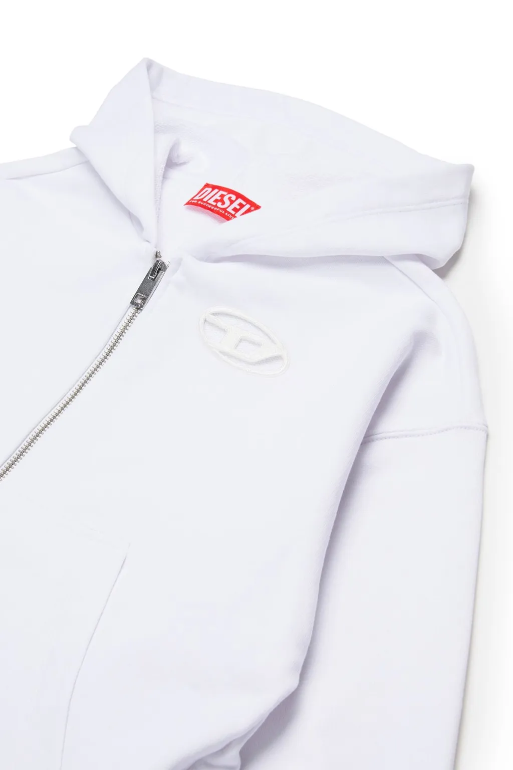 Diesel Kids Oval-D Embroidered Zipped Hoodie