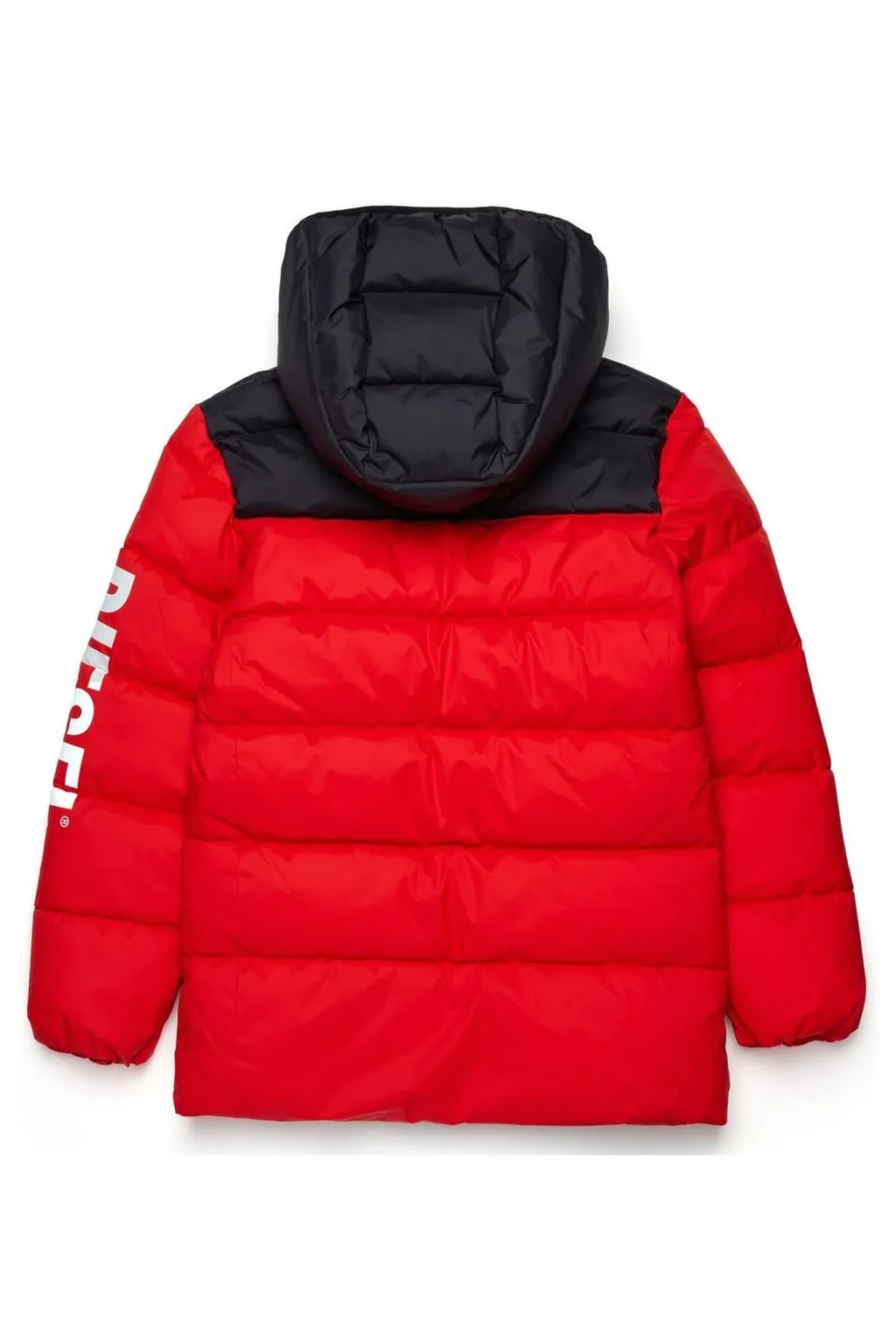 Diesel Kids Logo Patch Padded Hooded Jacket