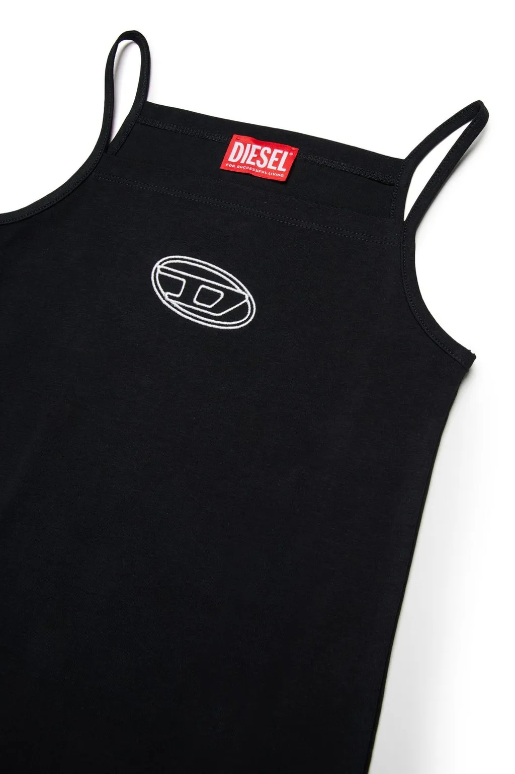 Diesel Kids Oval-D Logo Embroidered Dress