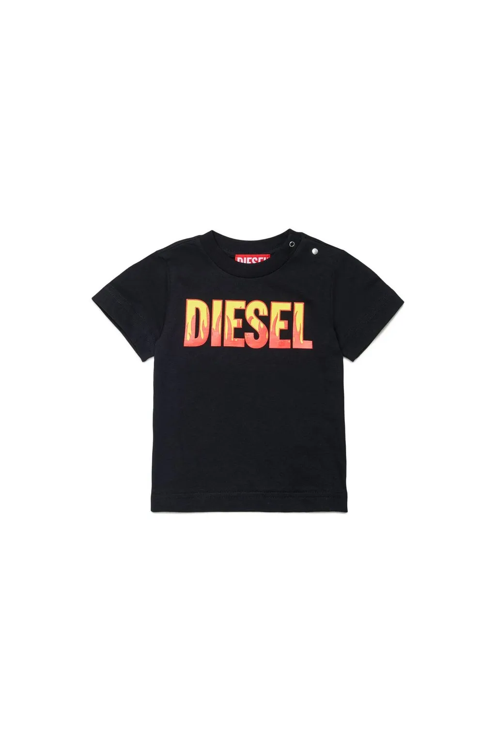 Diesel Kids Logo Patch Crewneck T-Shirt