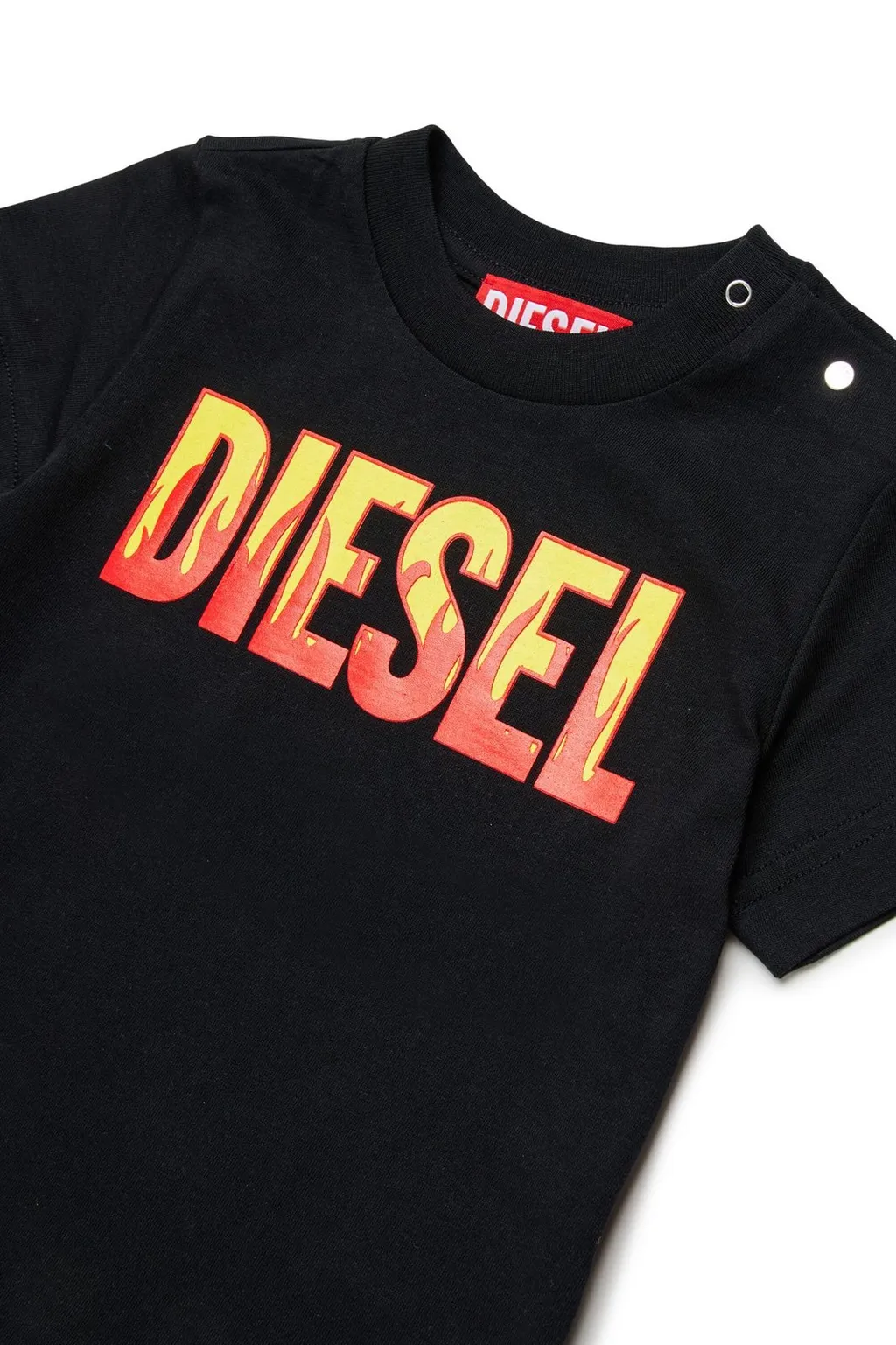 Diesel Kids Logo Patch Crewneck T-Shirt