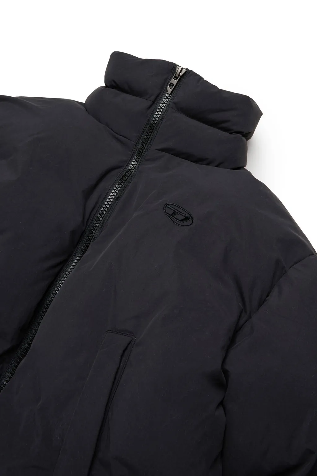 Diesel Kids Oval-D Logo Embroidered Padded Jacket