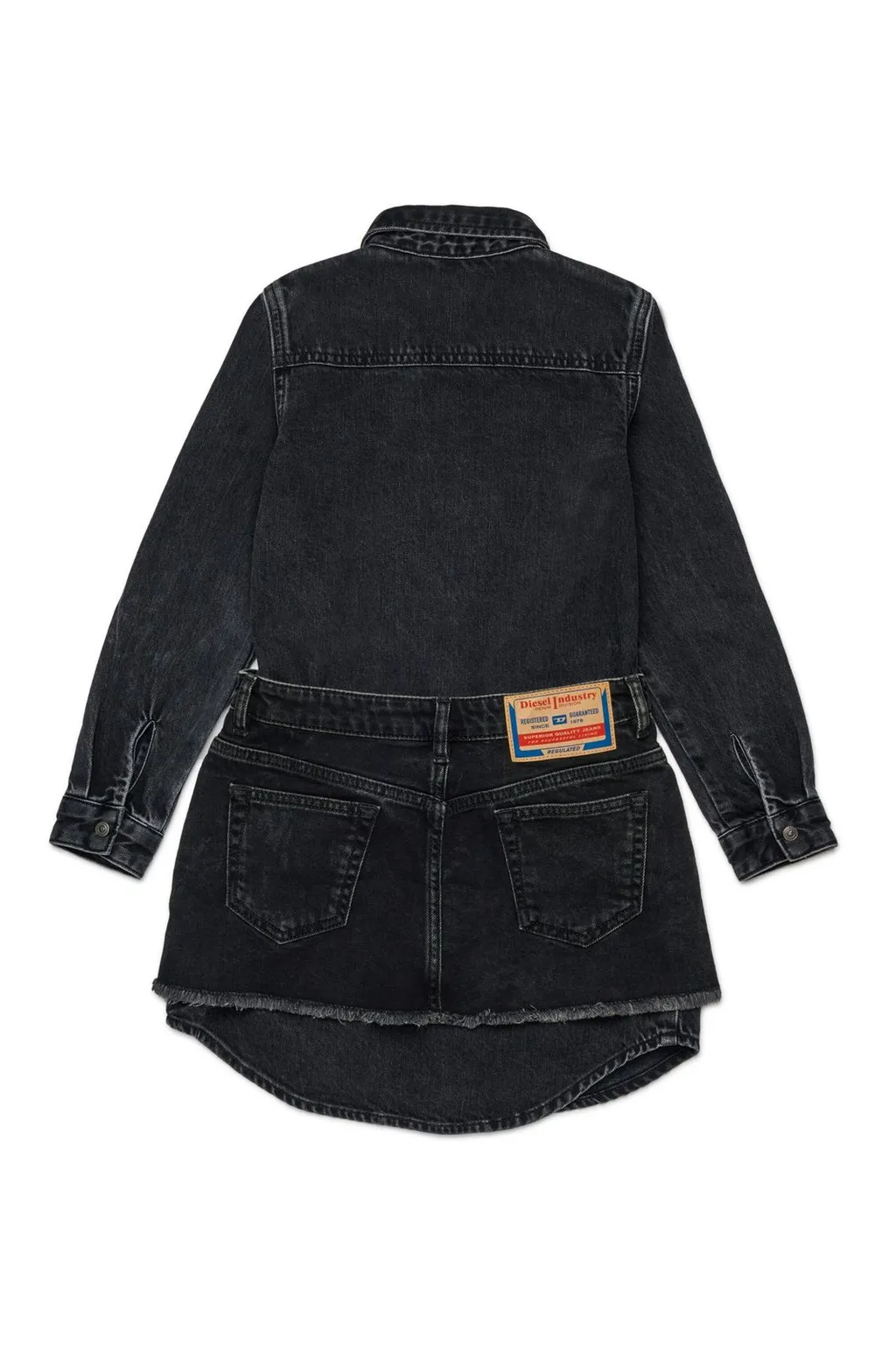 Diesel Kids D-Logo Embroidered Denim Shirt Dress