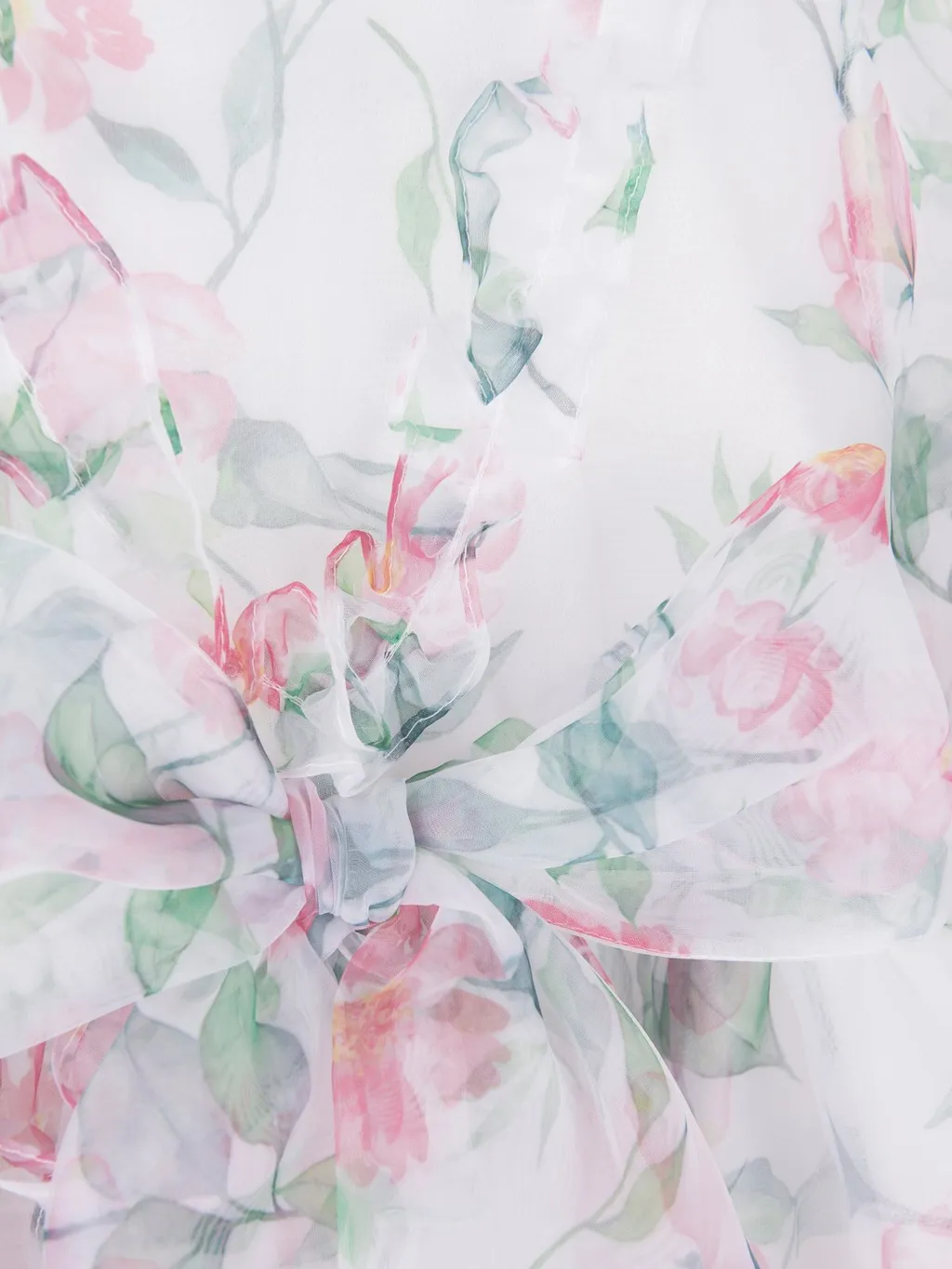 Mama Luma Organza Ruffled Rose Dress