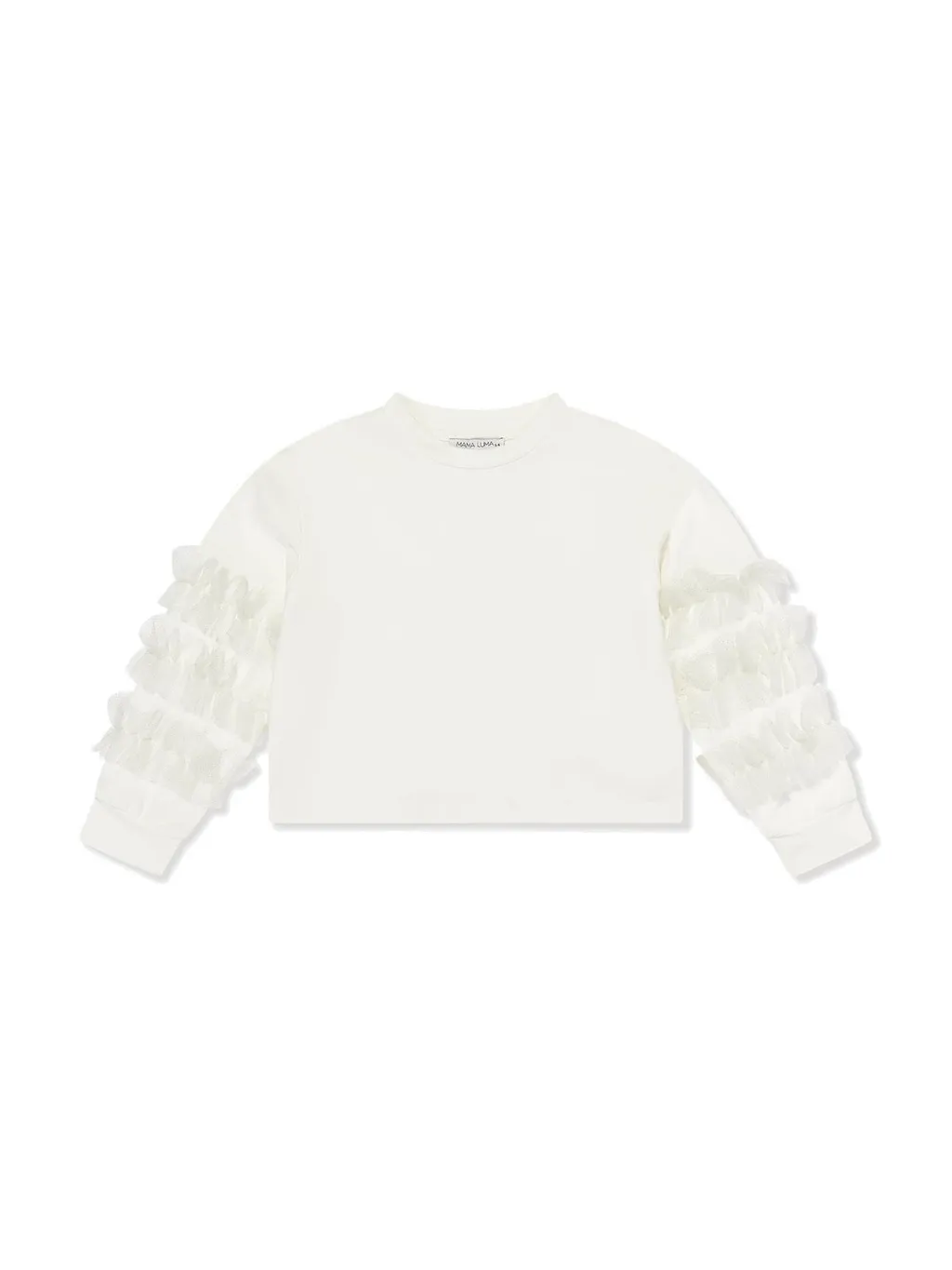 Mama Luma Organza Detailed Sleeved Sweatshirt