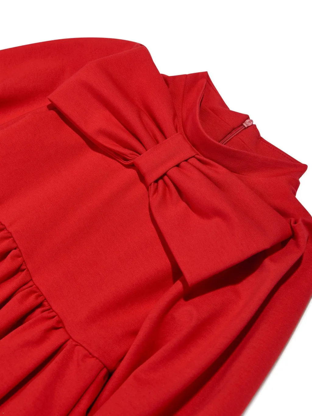 Mama Luma Pleated Bow-Detailed Dress