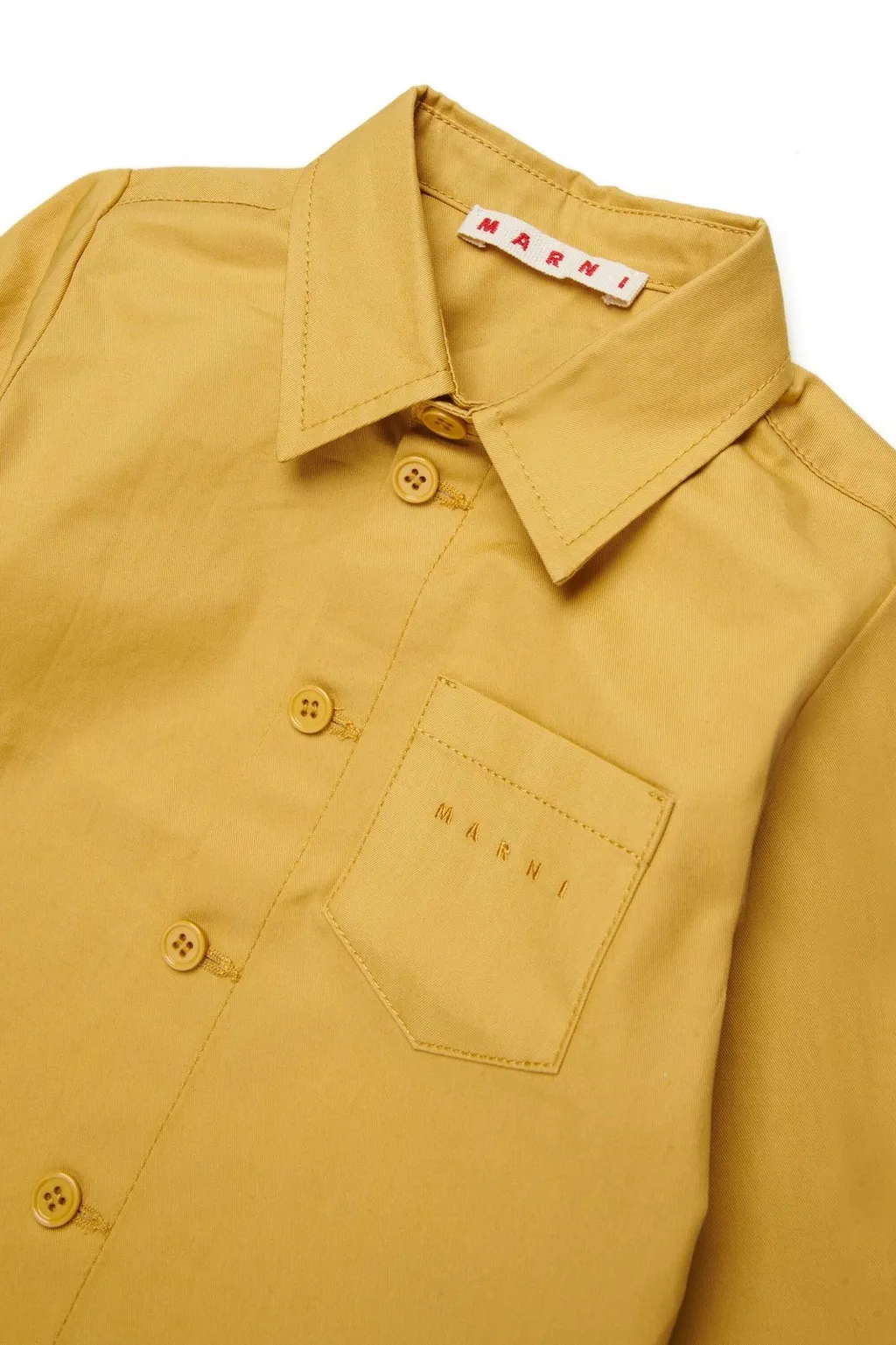 Marni Kids Logo Embroidered Shirt Jacket