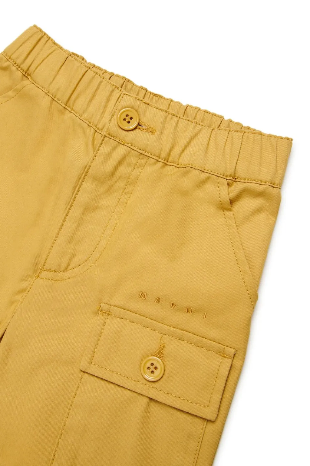 Marni Kids Logo Embroidered Cargo Shorts