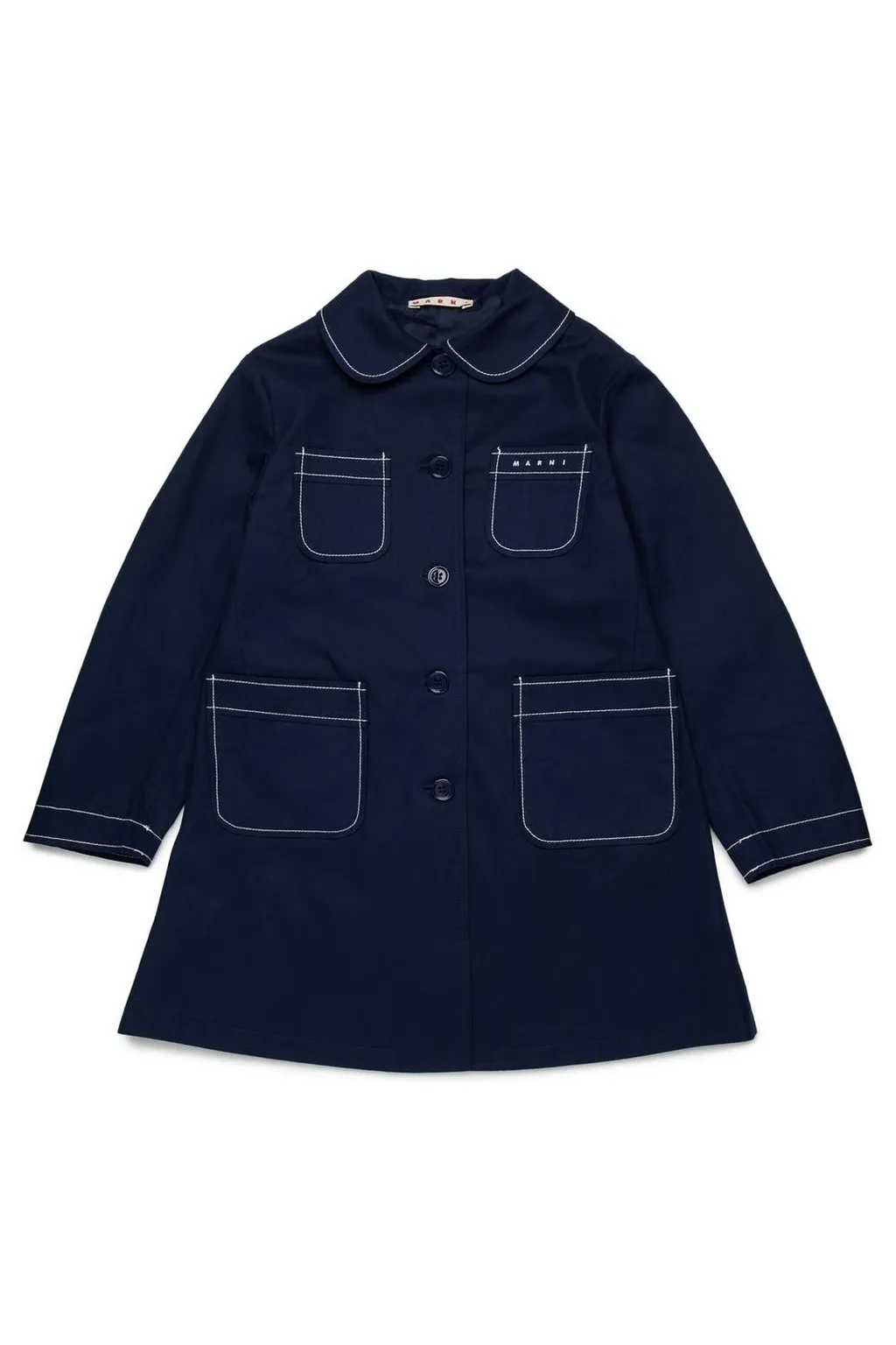 Marni Kids Logo Embroidered Jacket