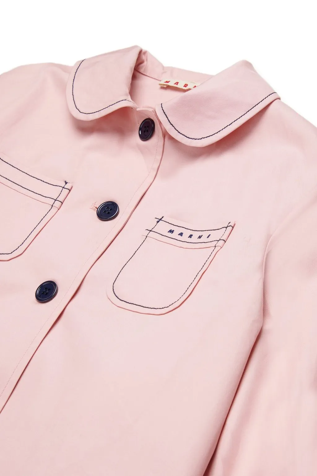 Marni Kids Logo Embroidered Jacket