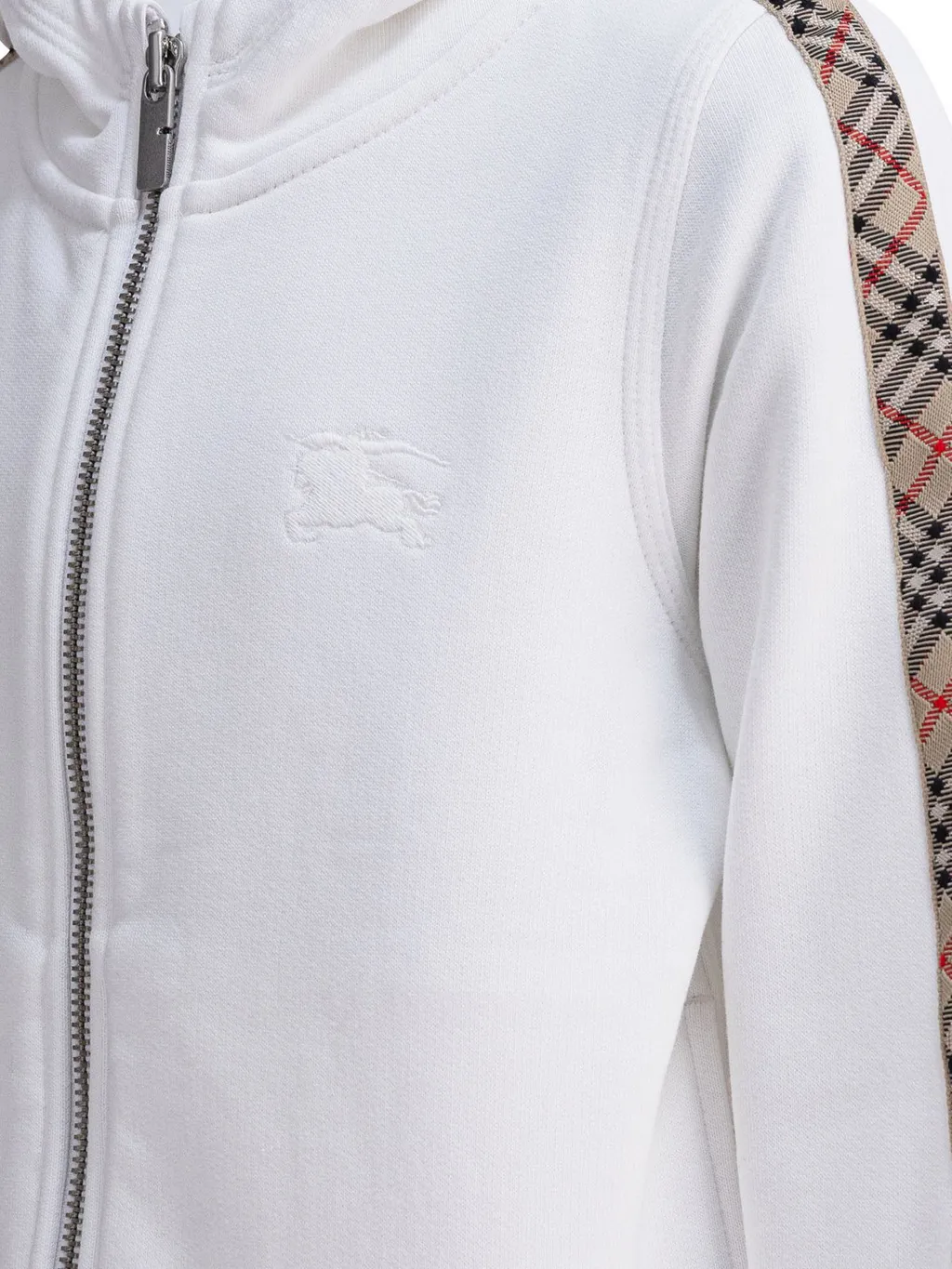 Burberry Kids Check Trim Zip Hoodie