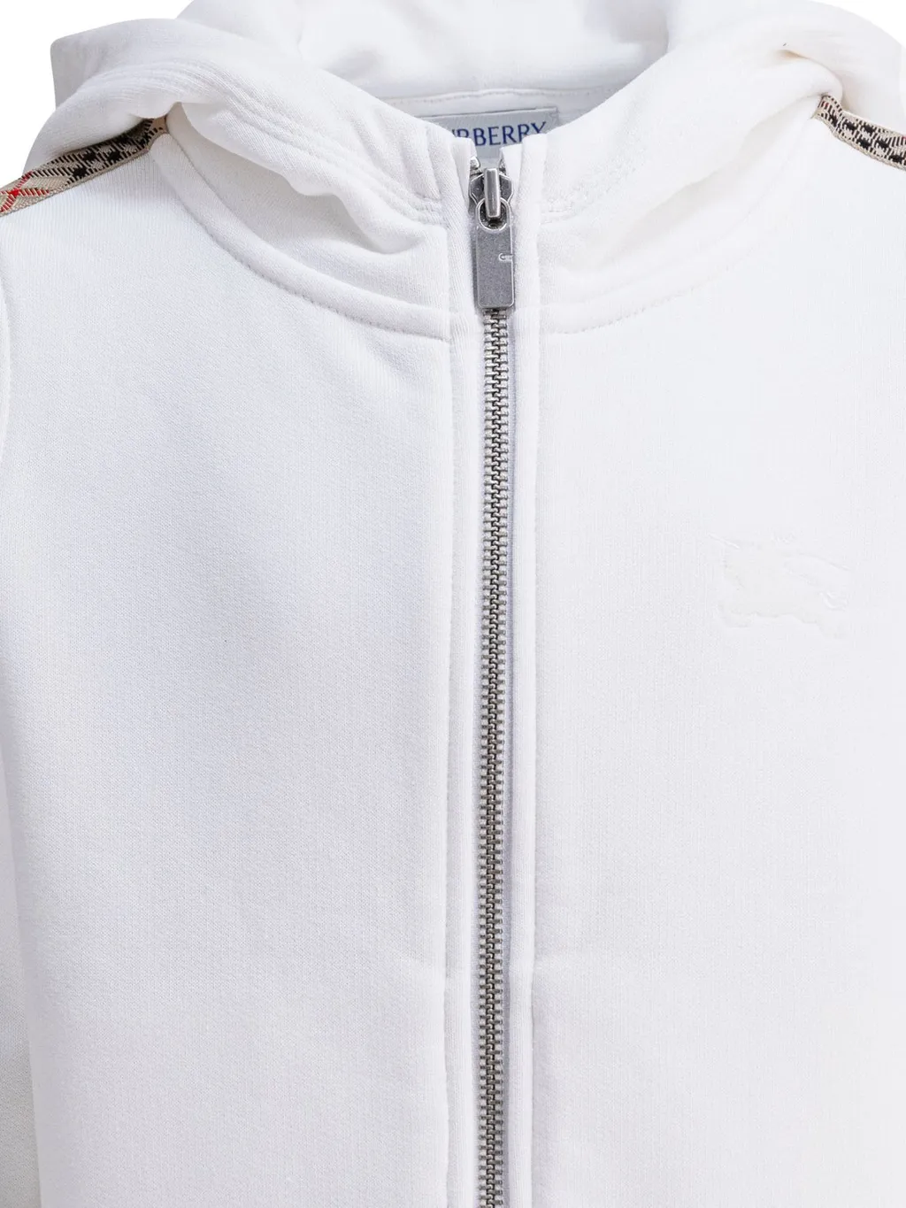Burberry Kids Check Trim Zip Hoodie